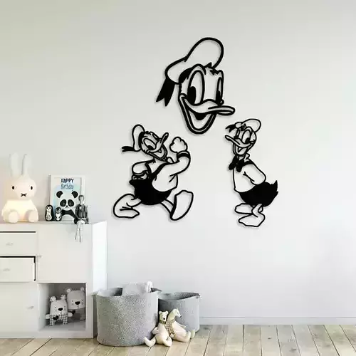 Donald duck Kids wall art 3D print model