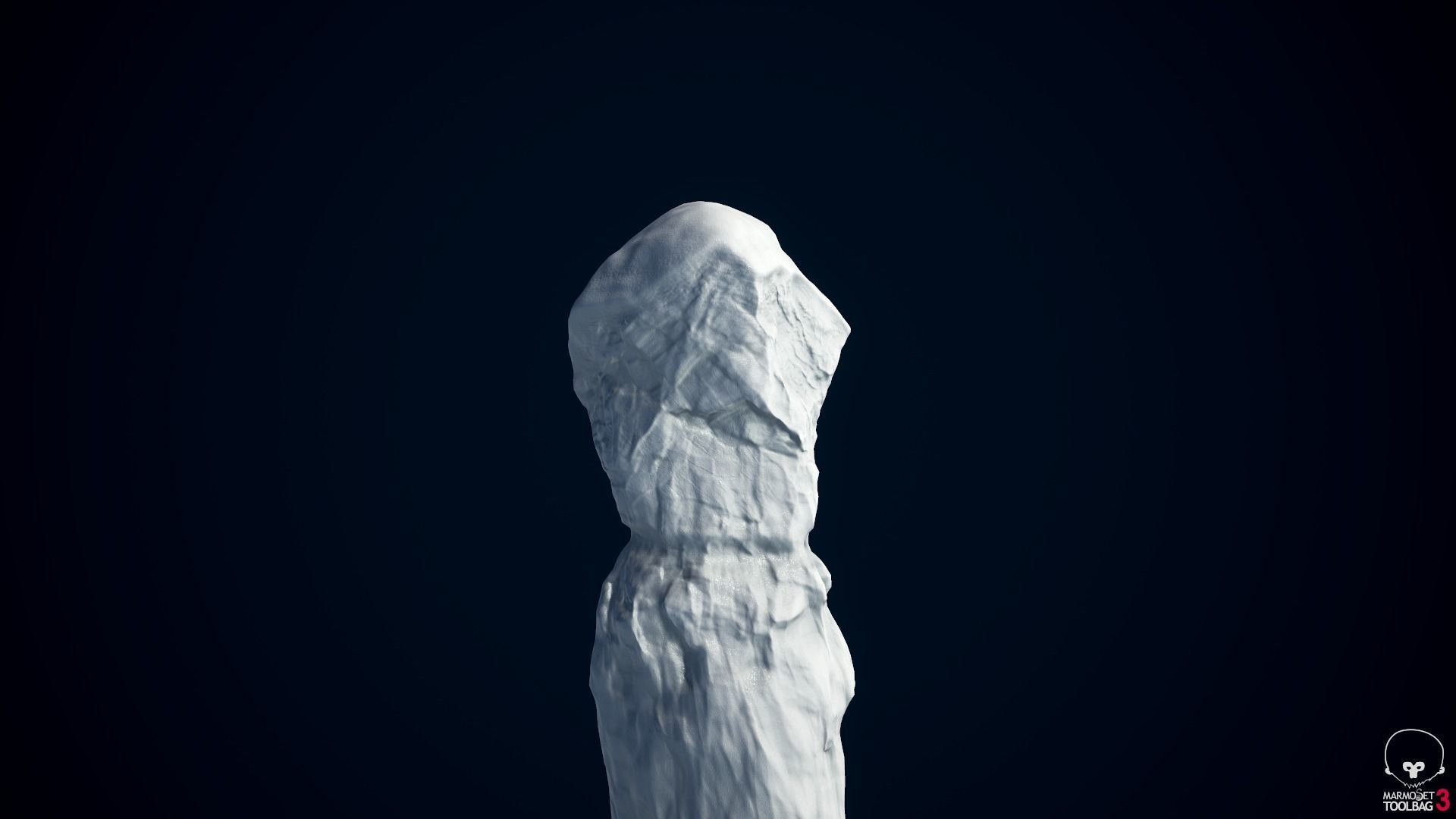 Iceberg floating in ocean Low-poly 3D model_19