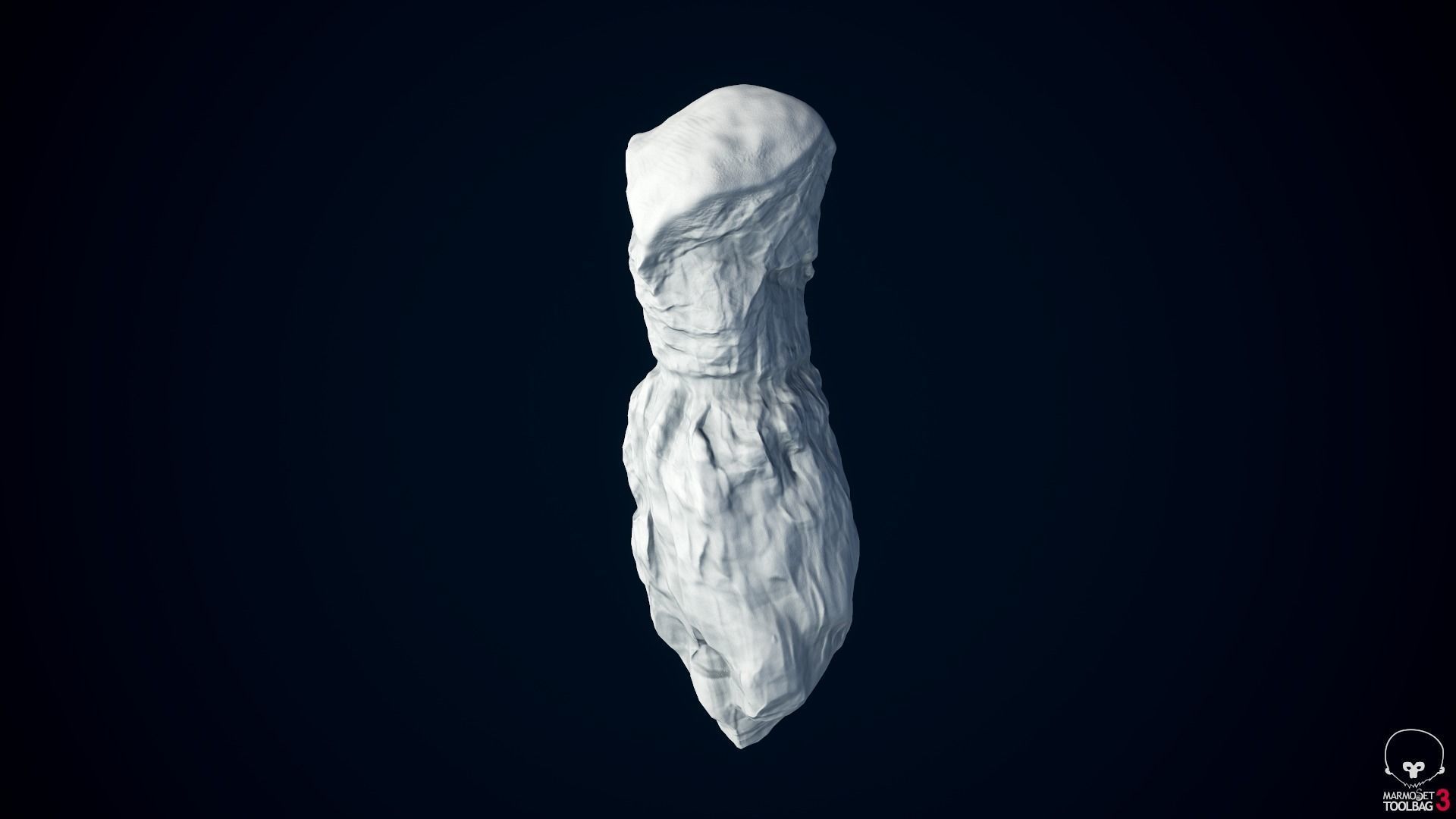 Iceberg floating in ocean Low-poly 3D model_16