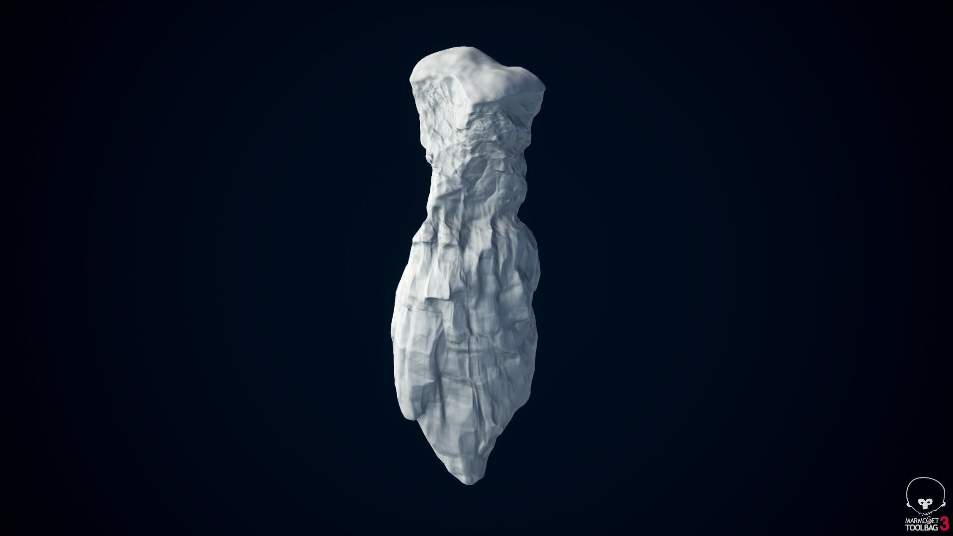 Iceberg floating in ocean Low-poly 3D model_12