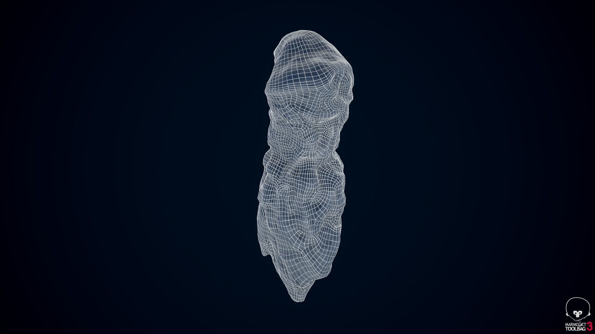 Iceberg floating in ocean Low-poly 3D model_22