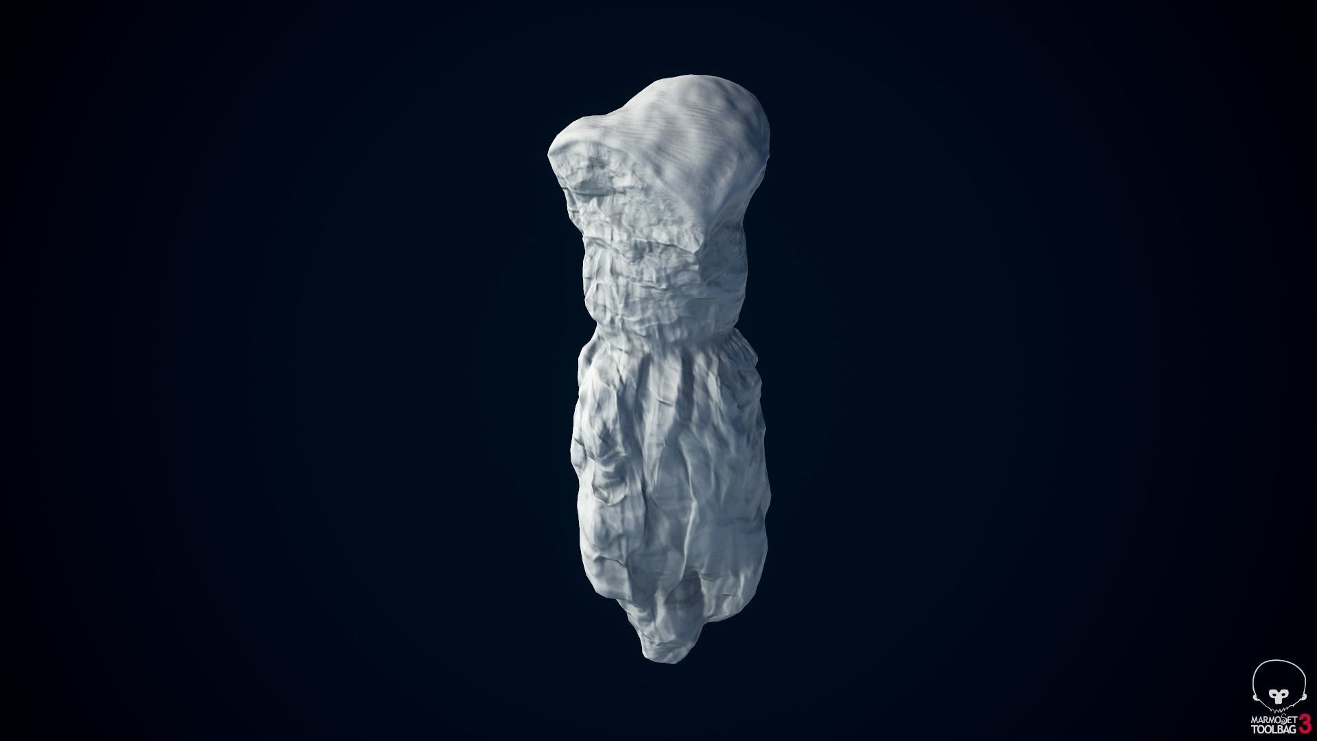 Iceberg floating in ocean Low-poly 3D model_15