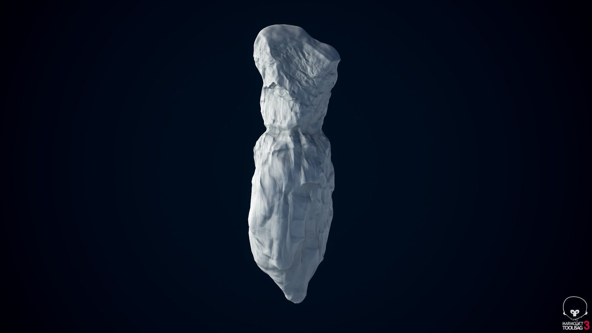 Iceberg floating in ocean Low-poly 3D model_11