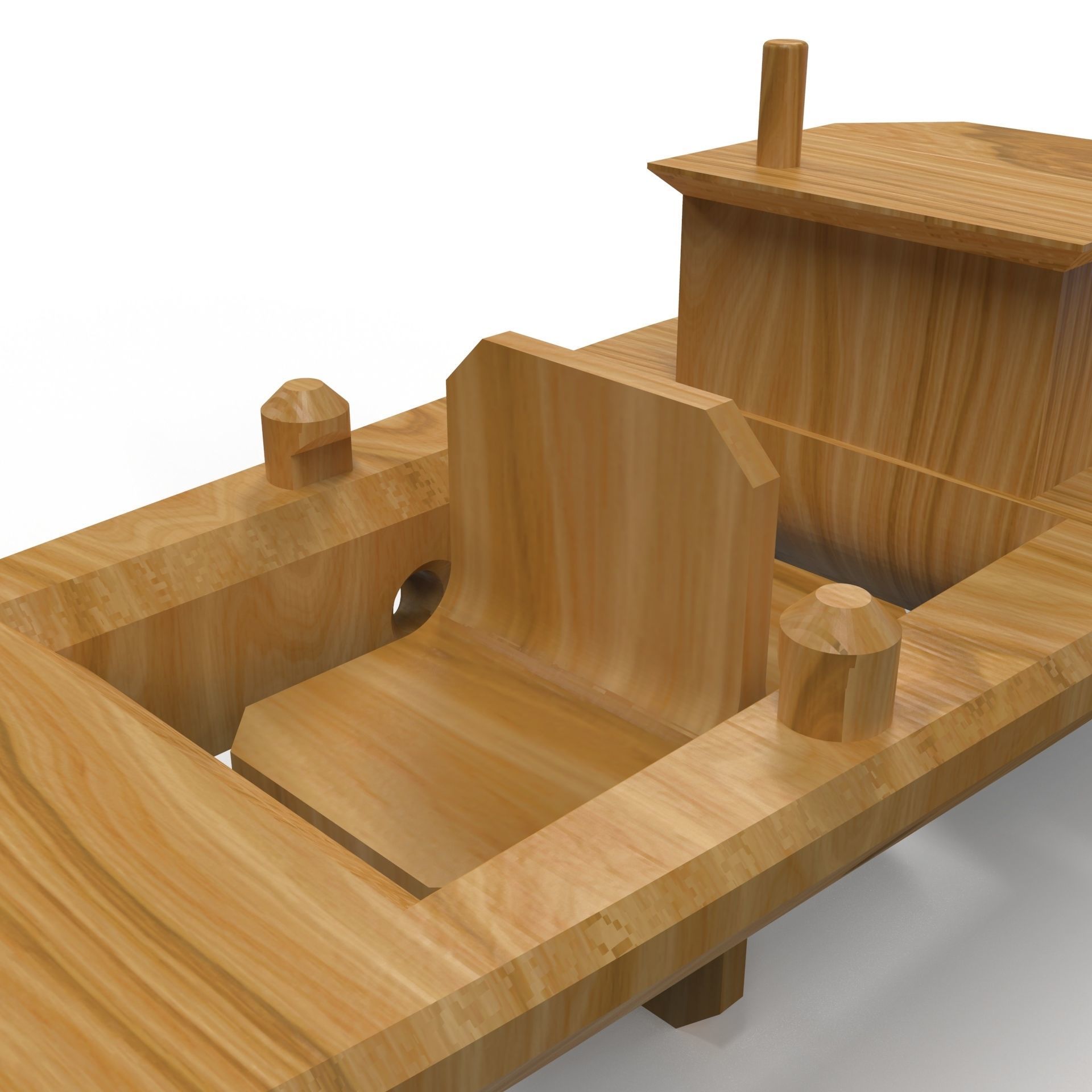 RUBBER BAND BOAT TOY 3D print model_10