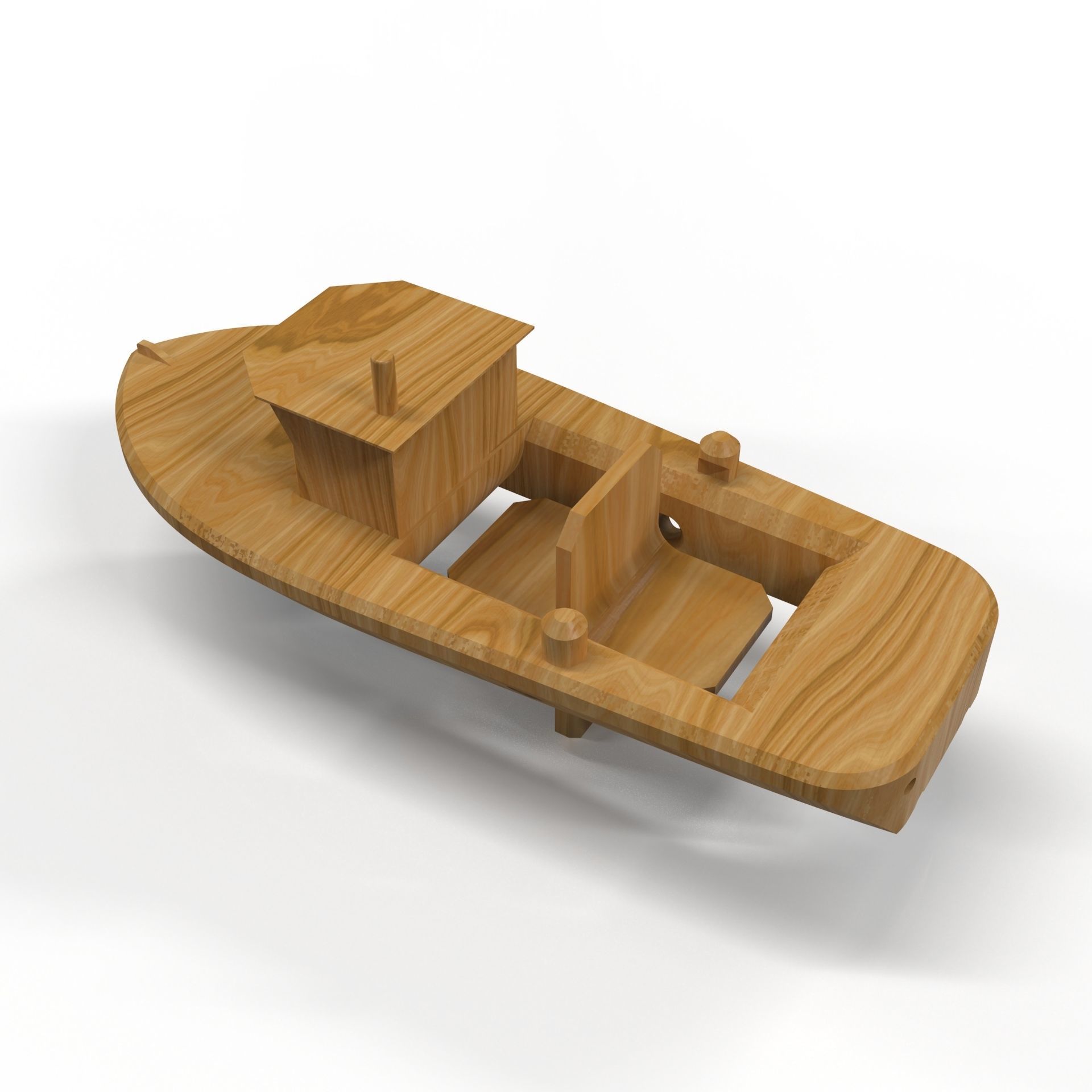 RUBBER BAND BOAT TOY 3D print model_8
