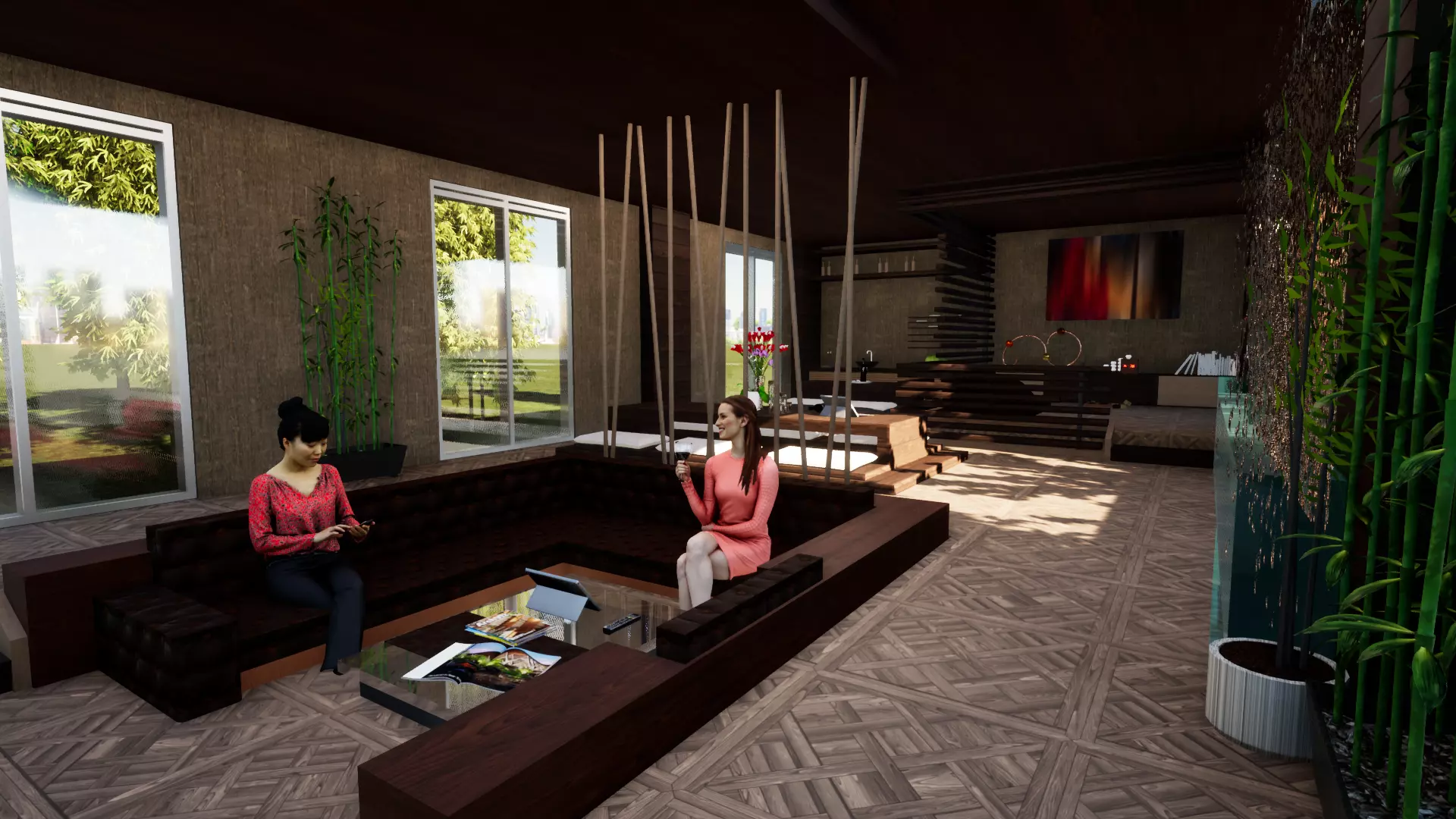 Revit studio apartment interior design 3D model