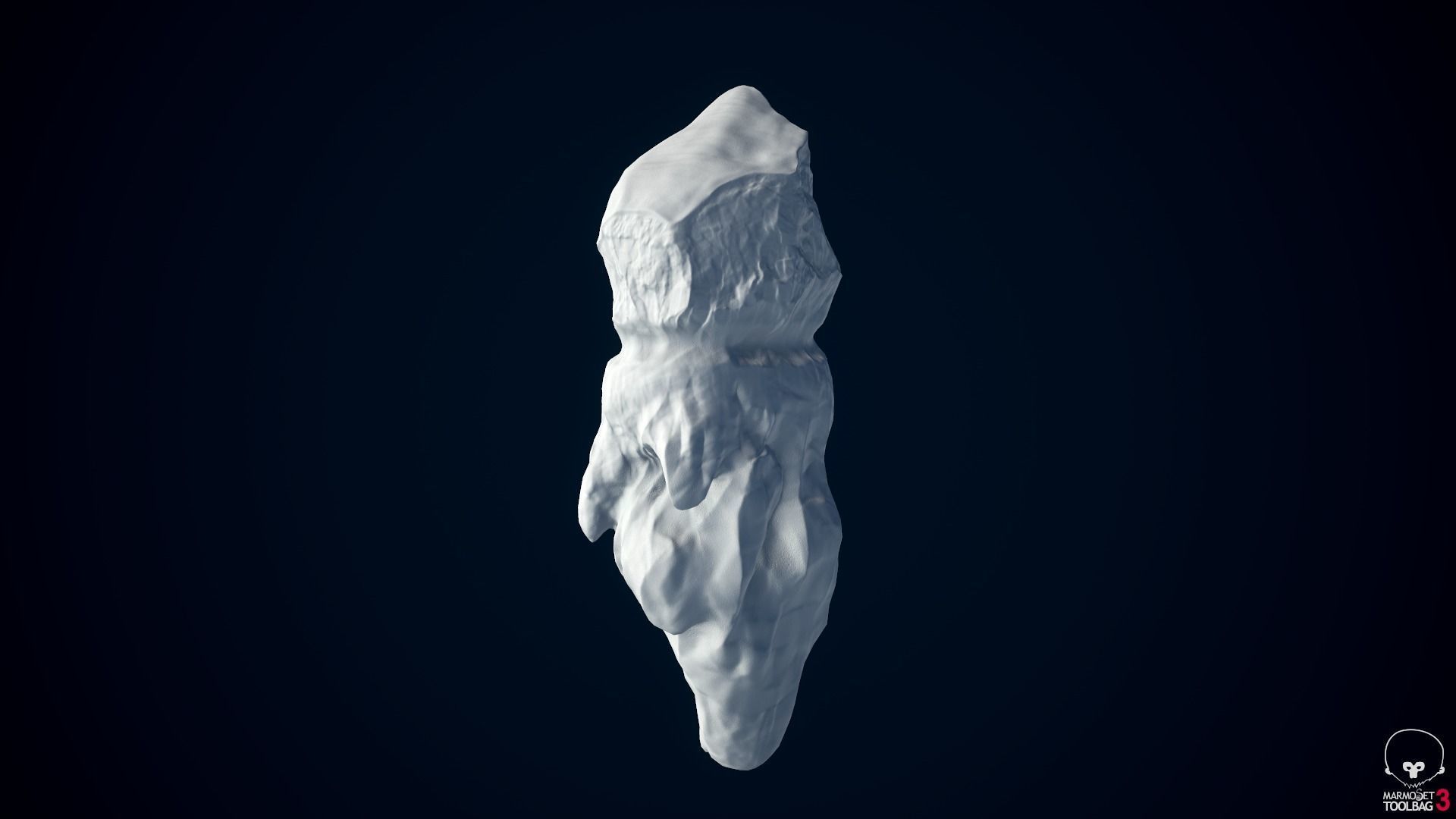 Iceberg floating in ocean Low-poly 3D model_14