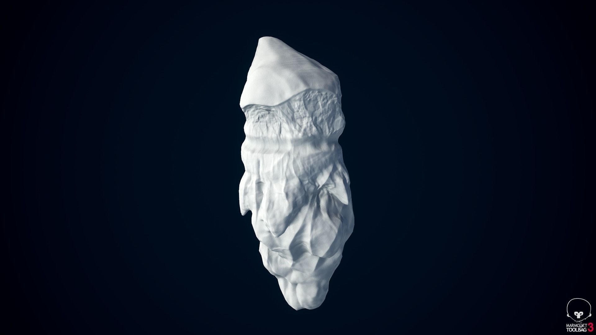 Iceberg floating in ocean Low-poly 3D model_13