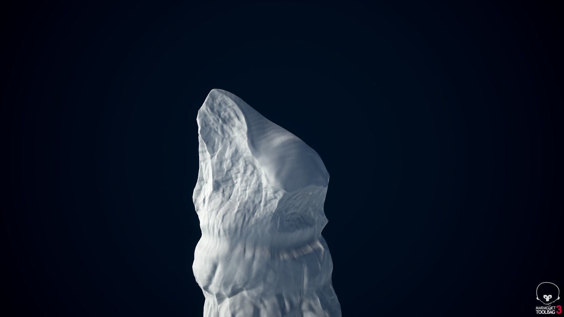 Iceberg floating in ocean Low-poly 3D model_19