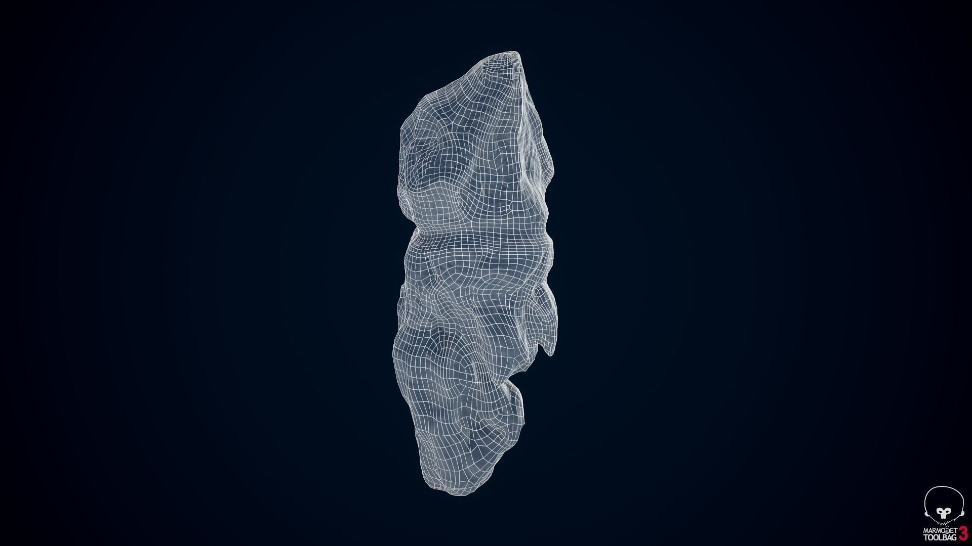 Iceberg floating in ocean Low-poly 3D model_24