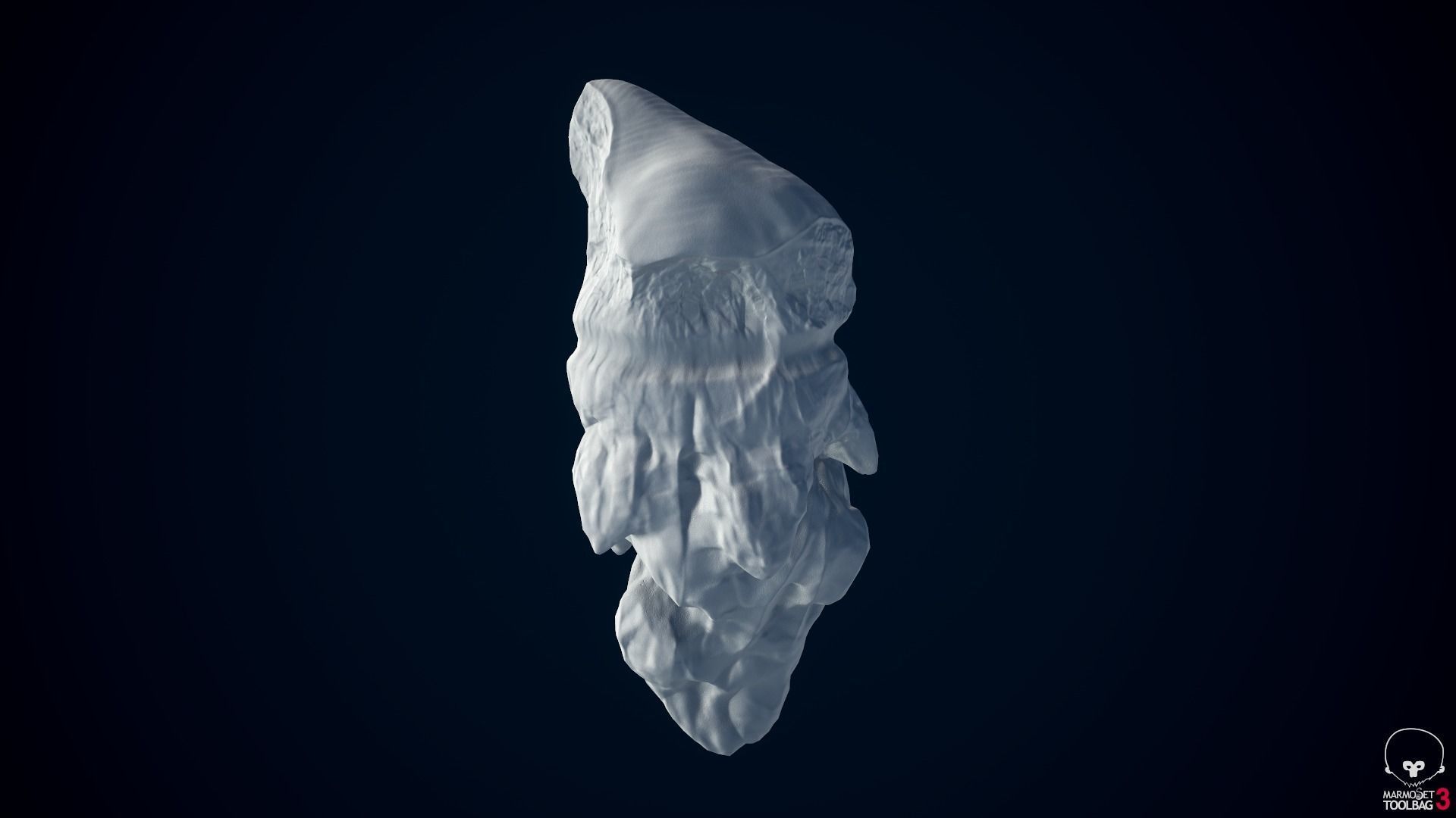 Iceberg floating in ocean Low-poly 3D model_12