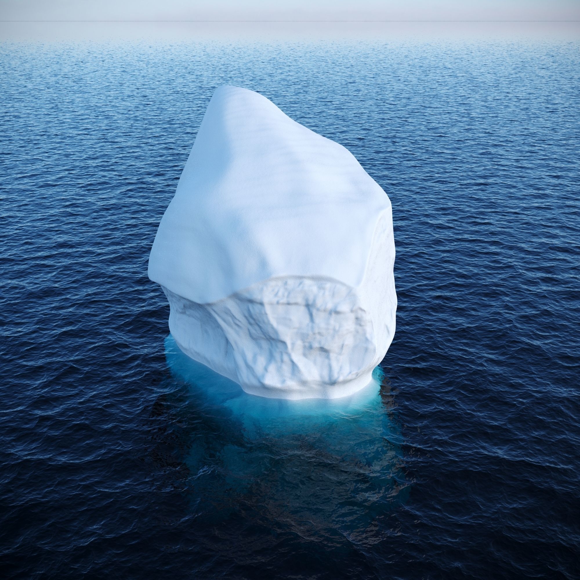 Iceberg floating in ocean Low-poly 3D model_5