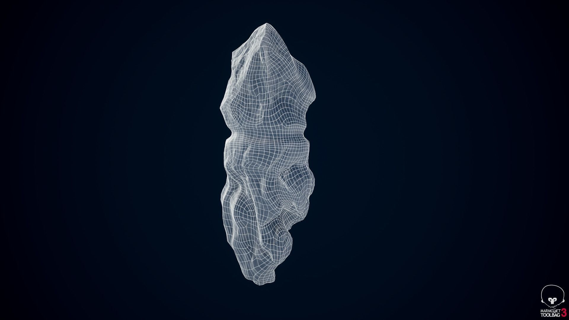 Iceberg floating in ocean Low-poly 3D model_20