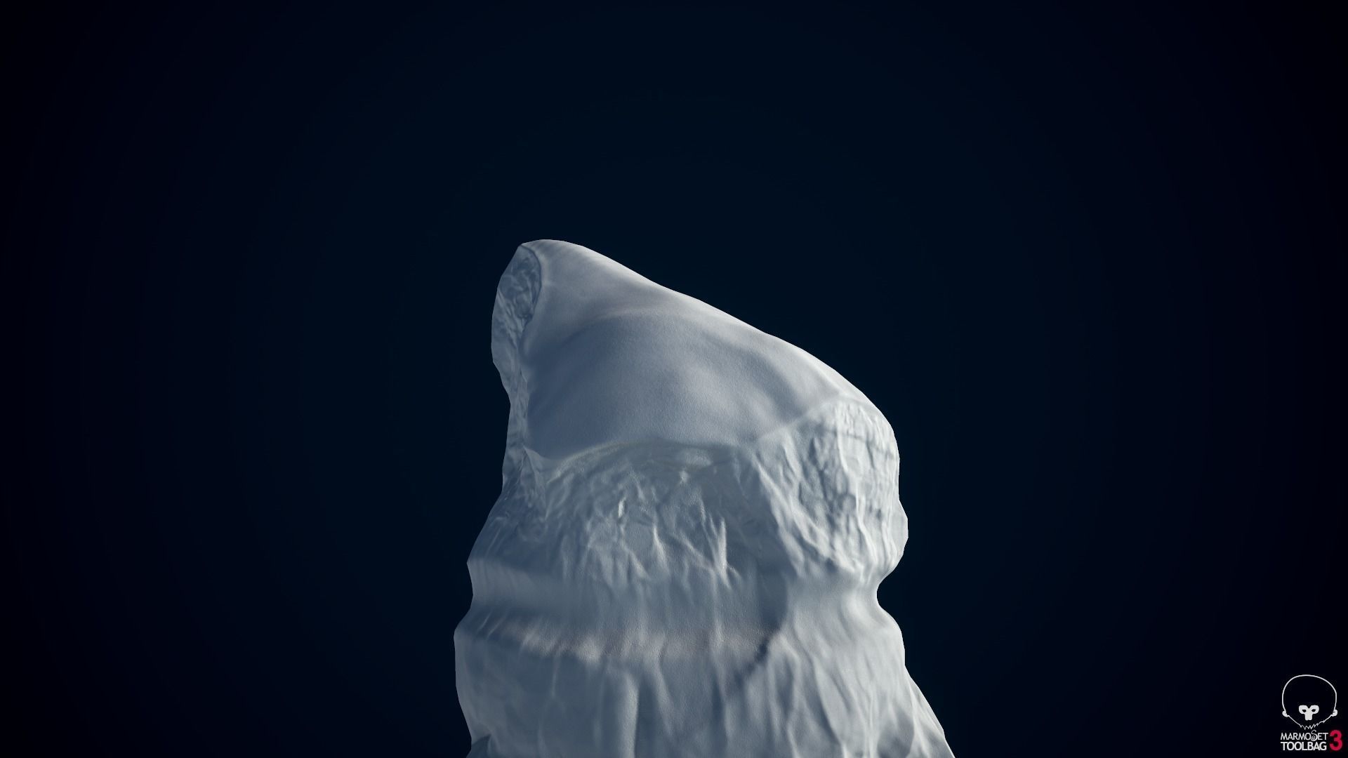 Iceberg floating in ocean Low-poly 3D model_18