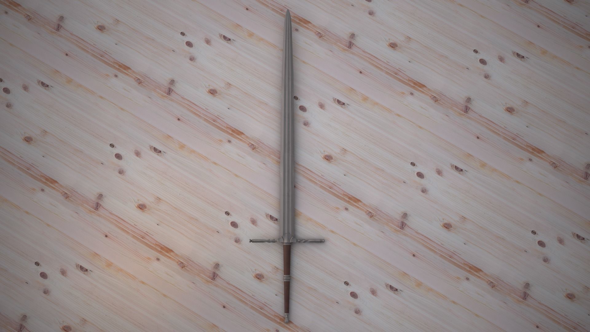  Hi-poly Witcher sworld 3D model_1