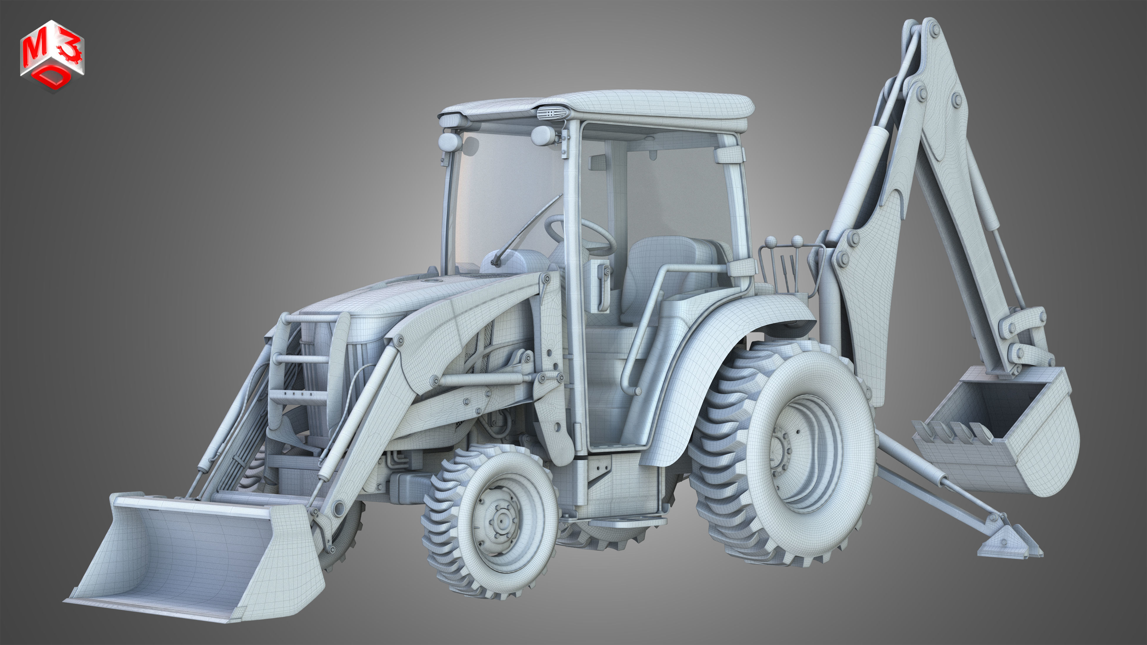 JD - 3033R  Tractor 3D model_12