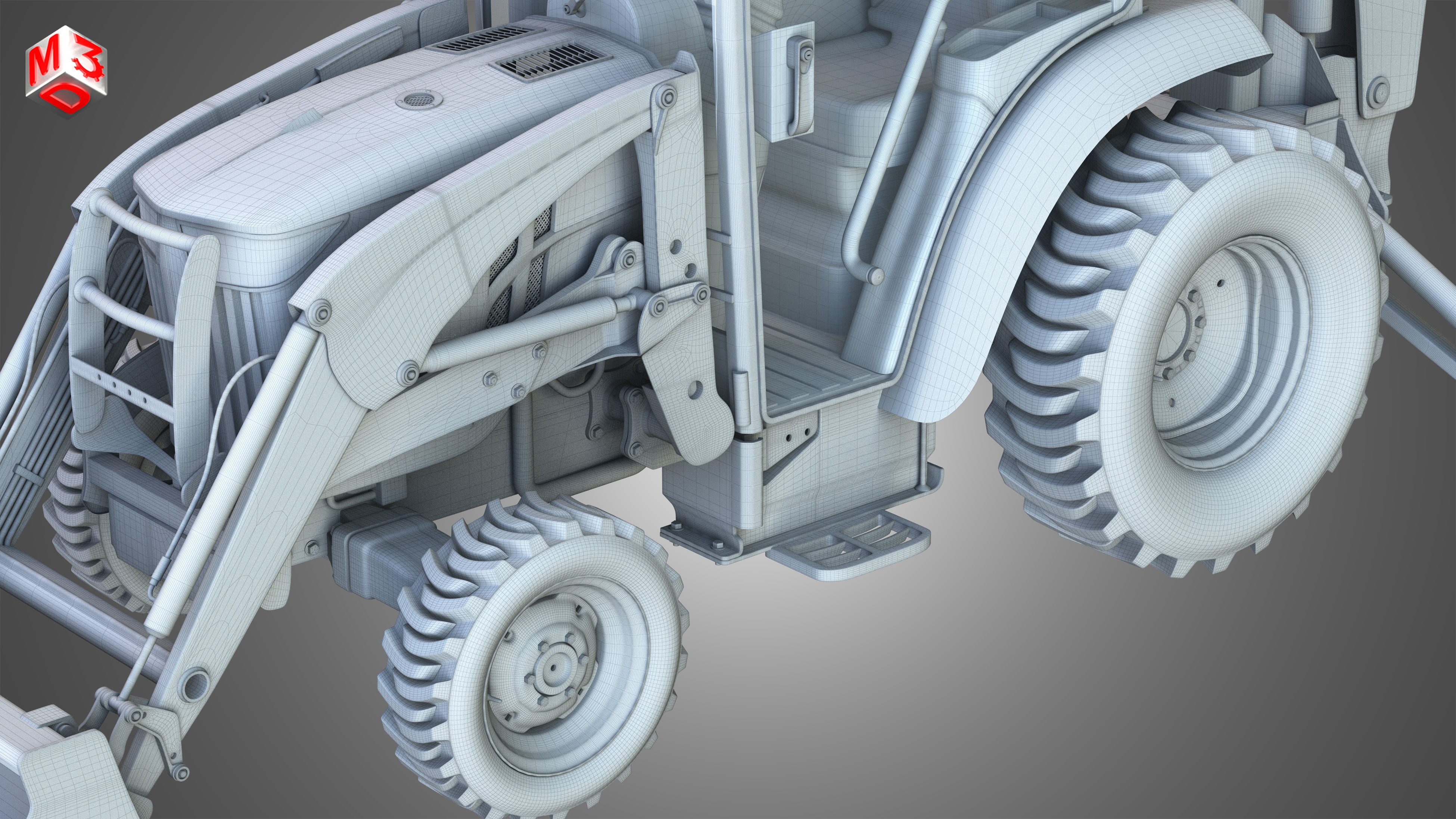 JD - 3033R  Tractor 3D model_17