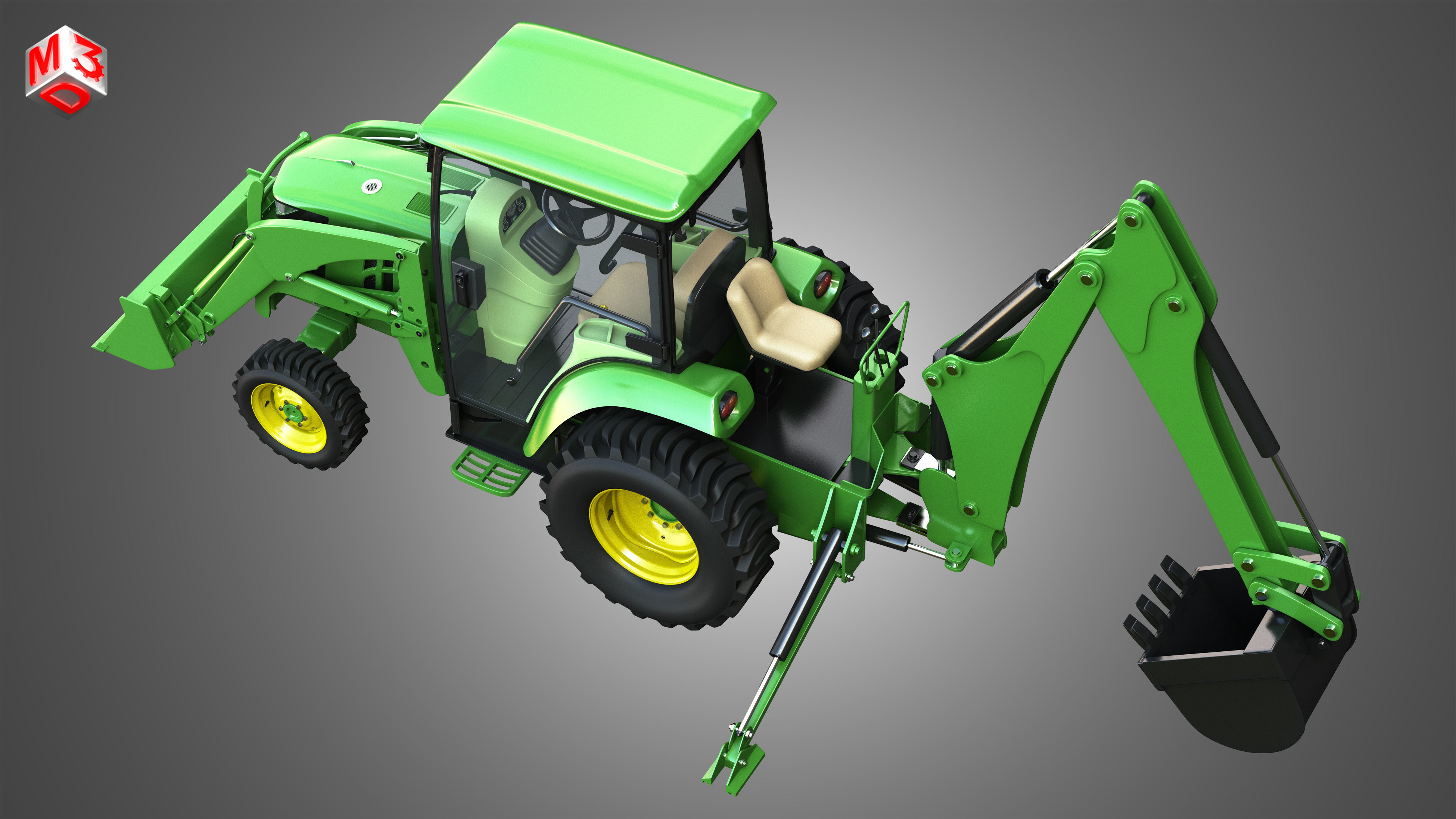 JD - 3033R  Tractor 3D model_11