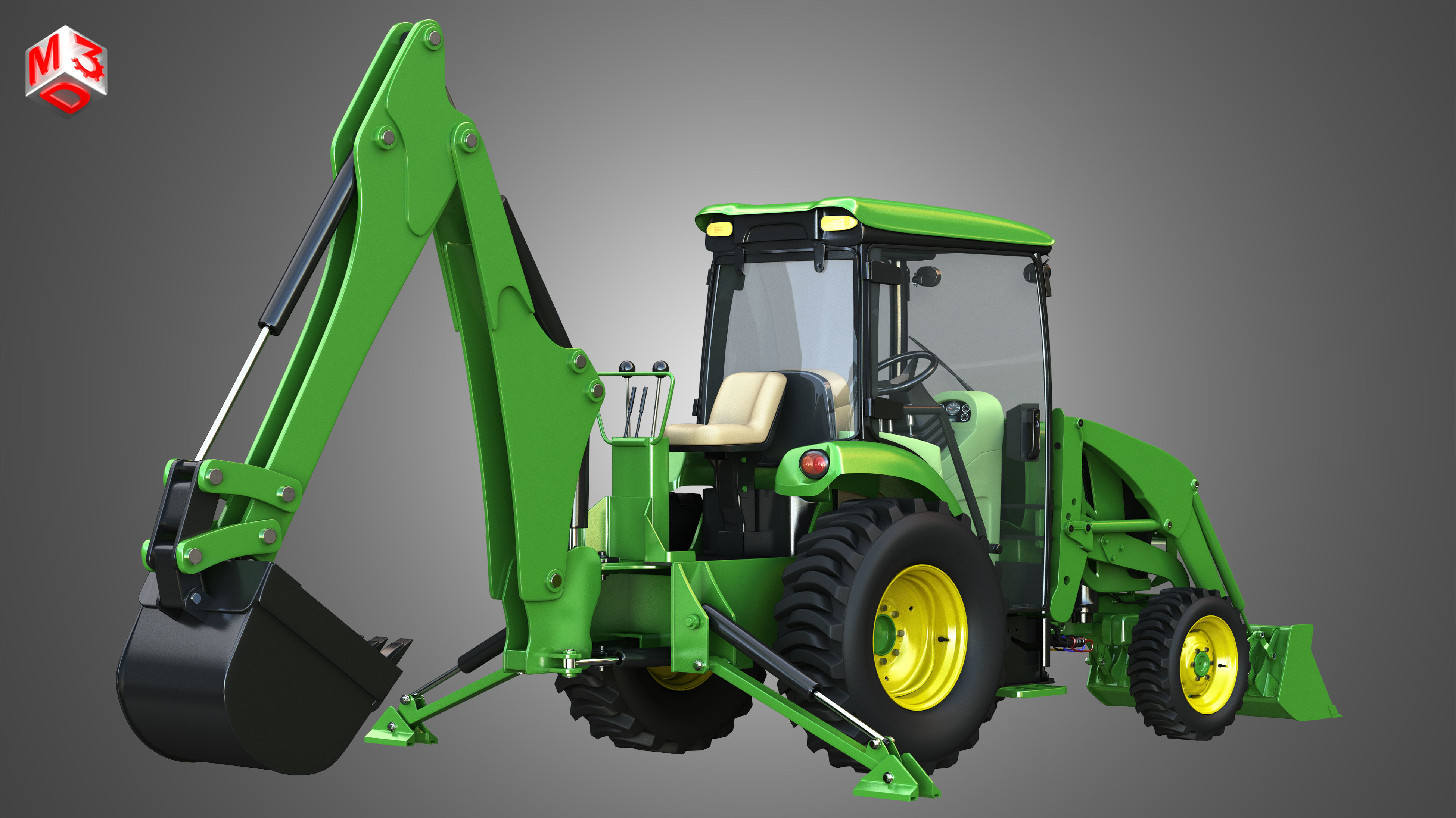 JD - 3033R  Tractor 3D model_1