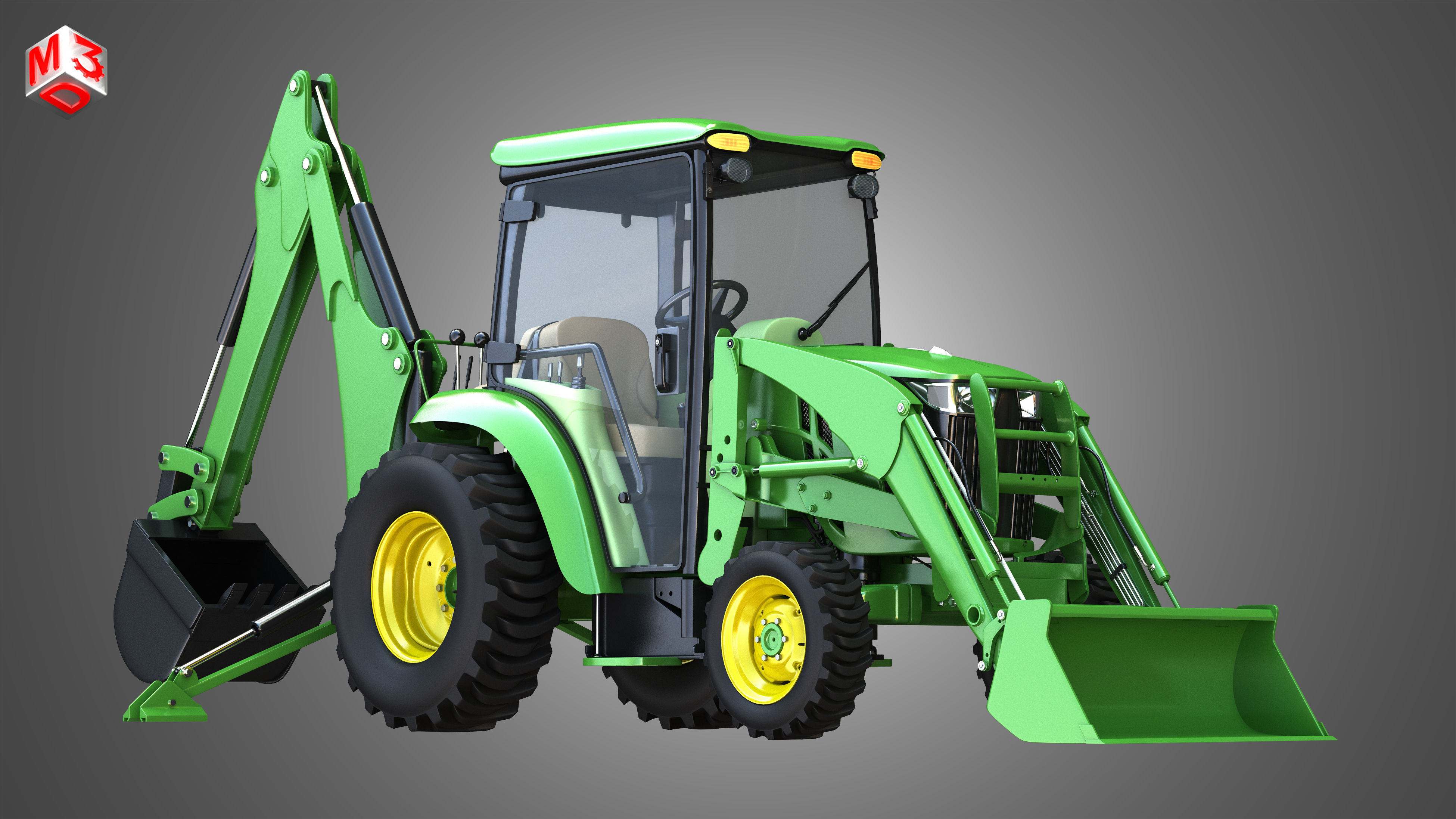 JD - 3033R  Tractor 3D model_8