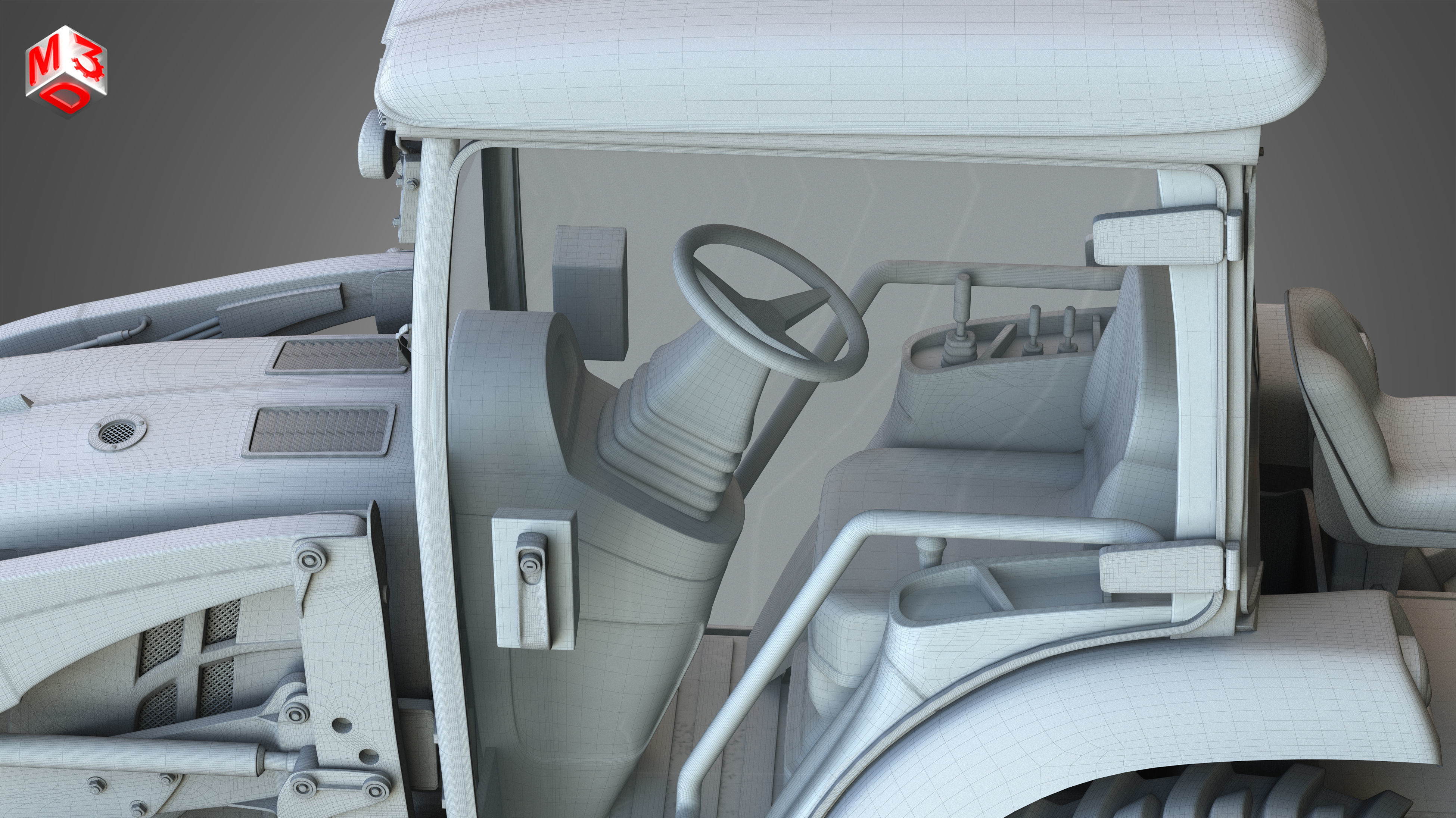JD - 3033R  Tractor 3D model_19