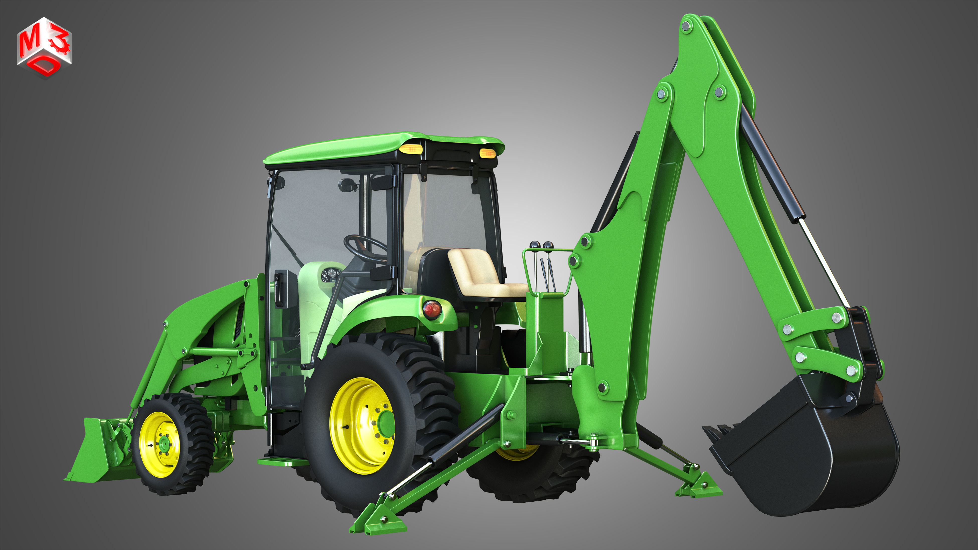 JD - 3033R  Tractor 3D model_3