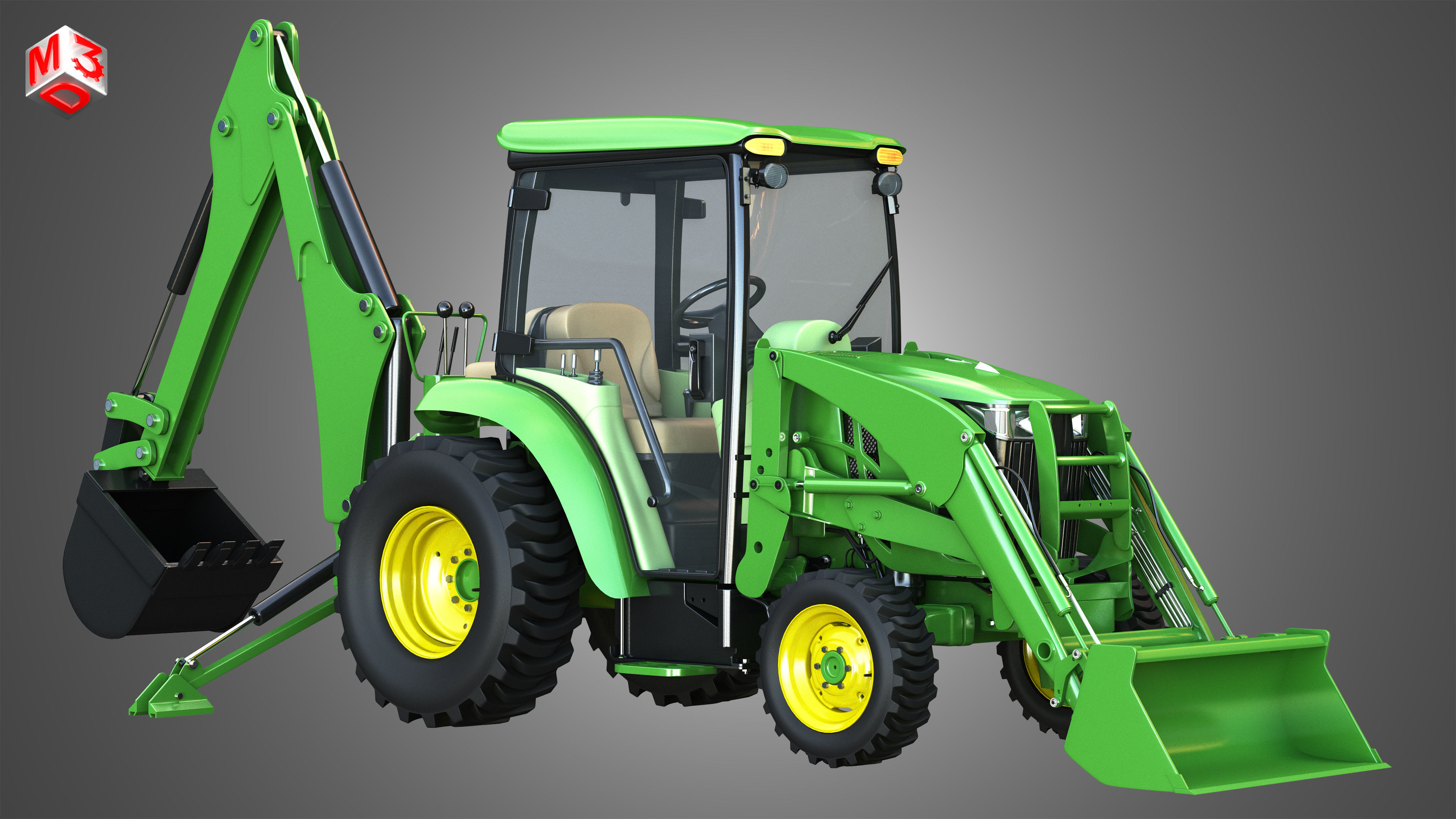 JD - 3033R  Tractor 3D model_2