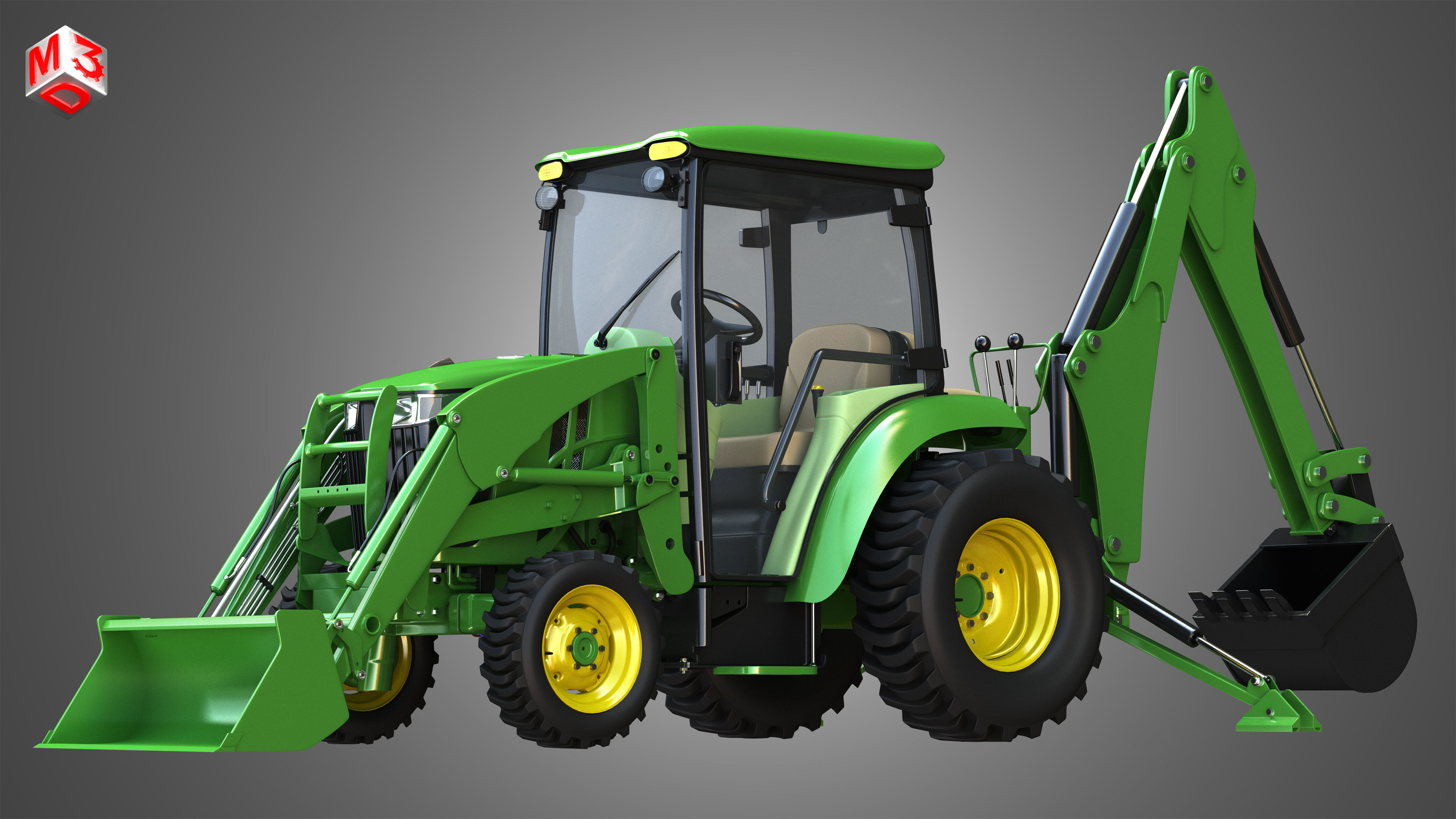 JD - 3033R  Tractor 3D model_6