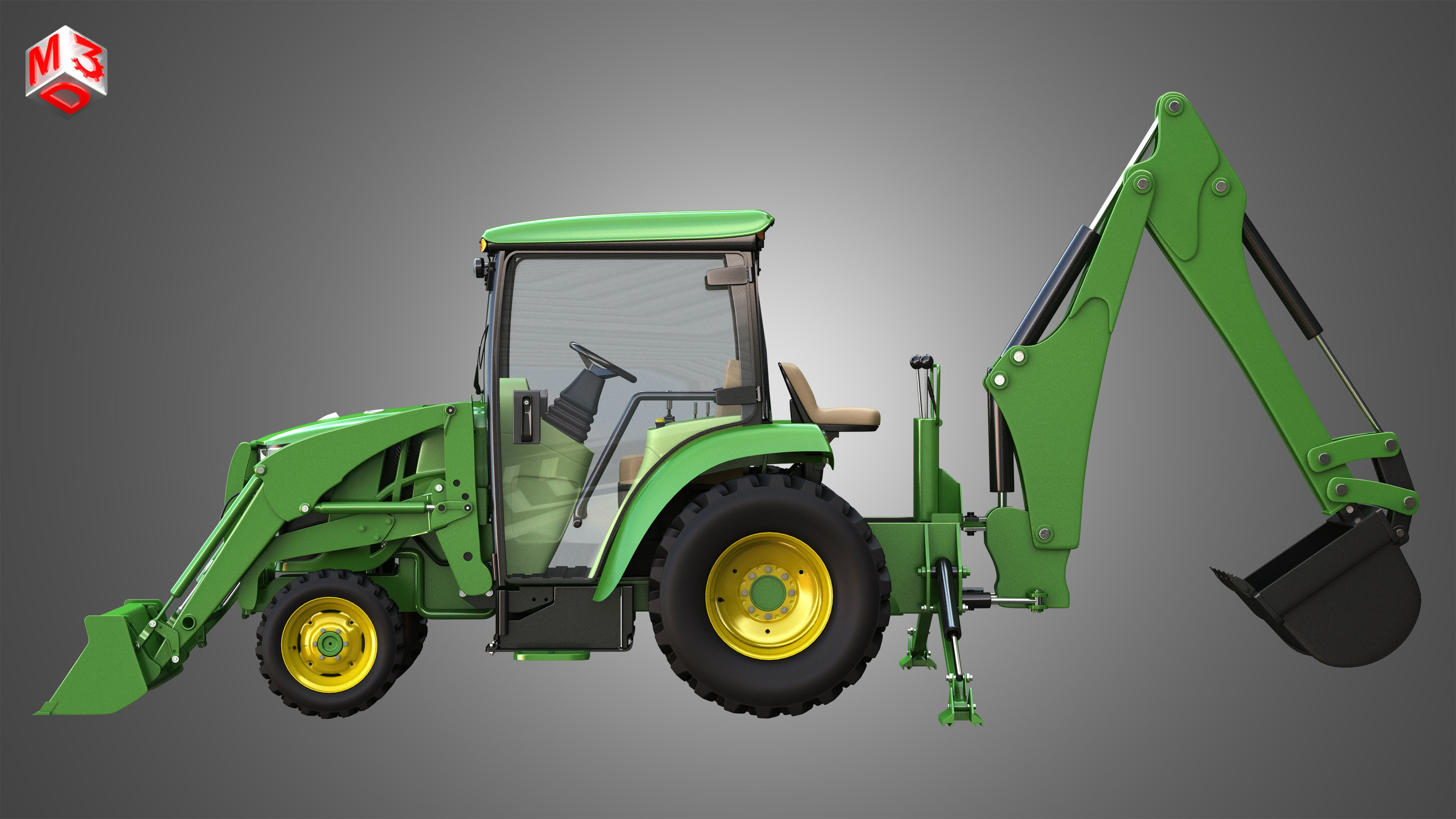 JD - 3033R  Tractor 3D model_4