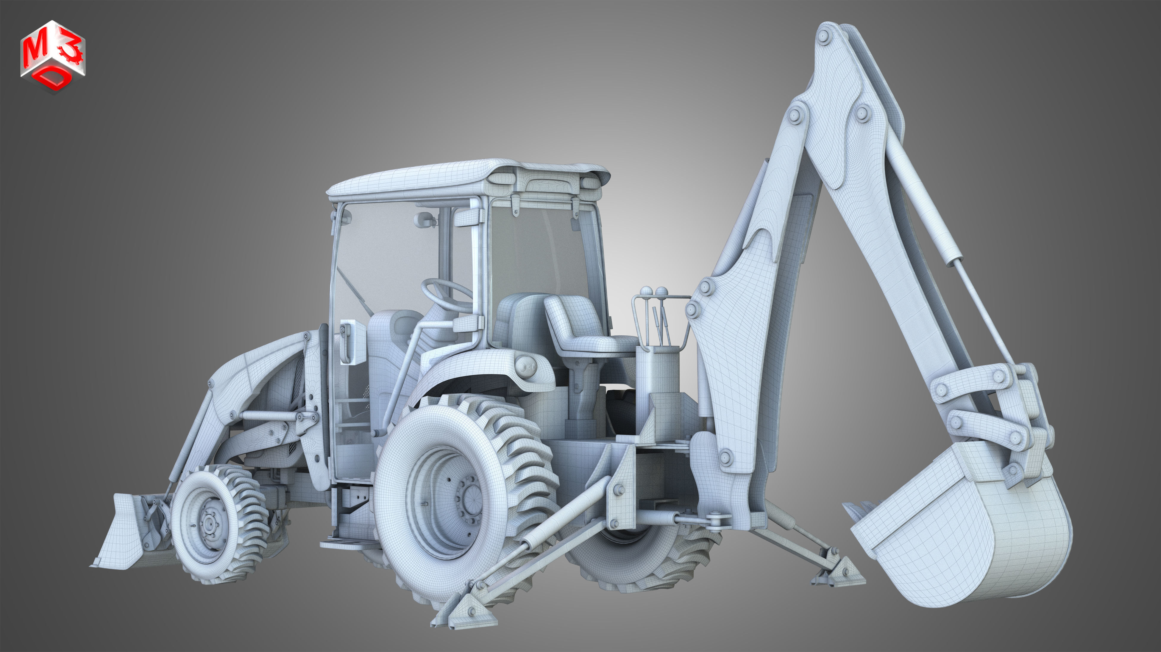 JD - 3033R  Tractor 3D model_15