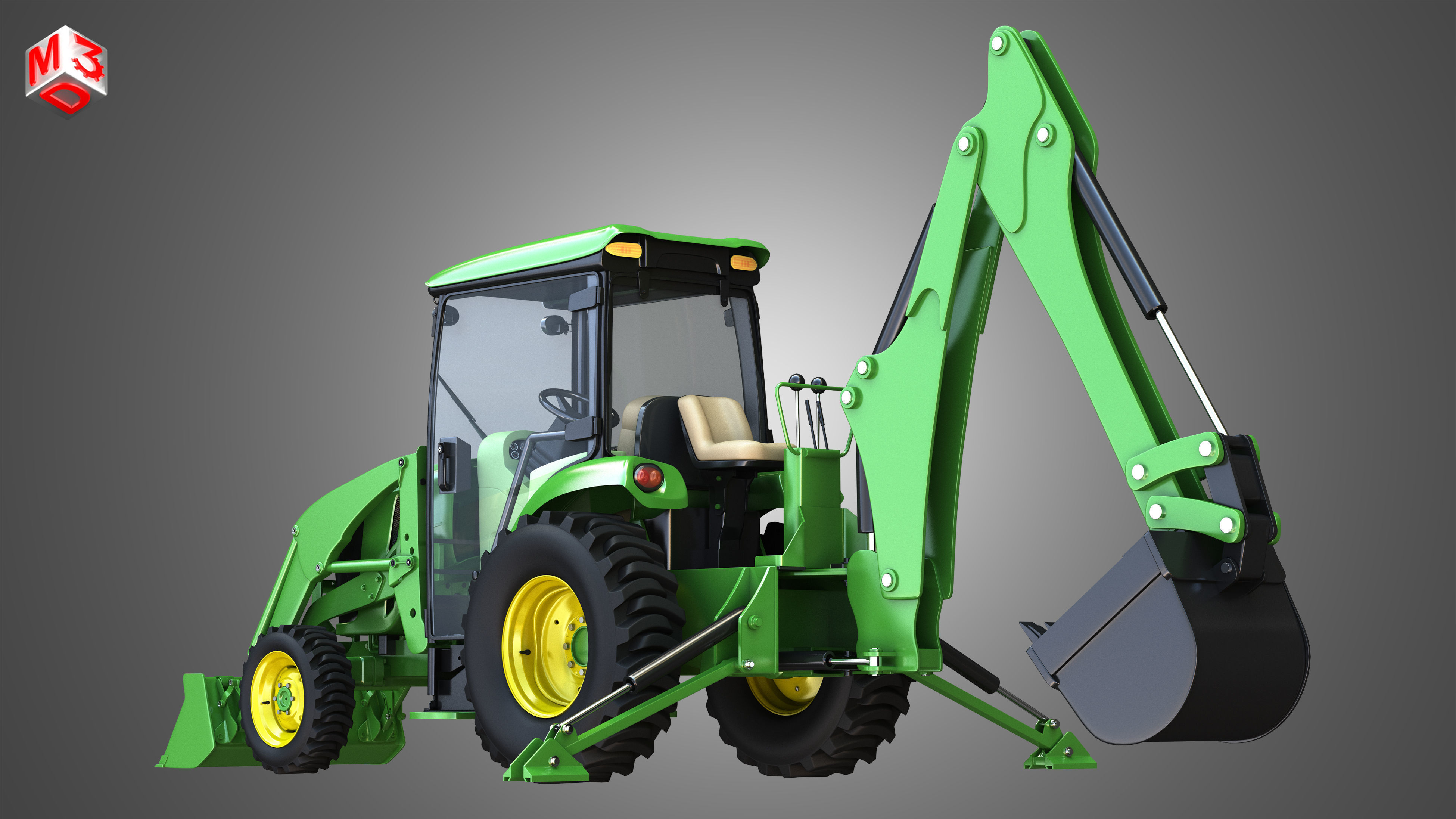 JD - 3033R  Tractor 3D model_9