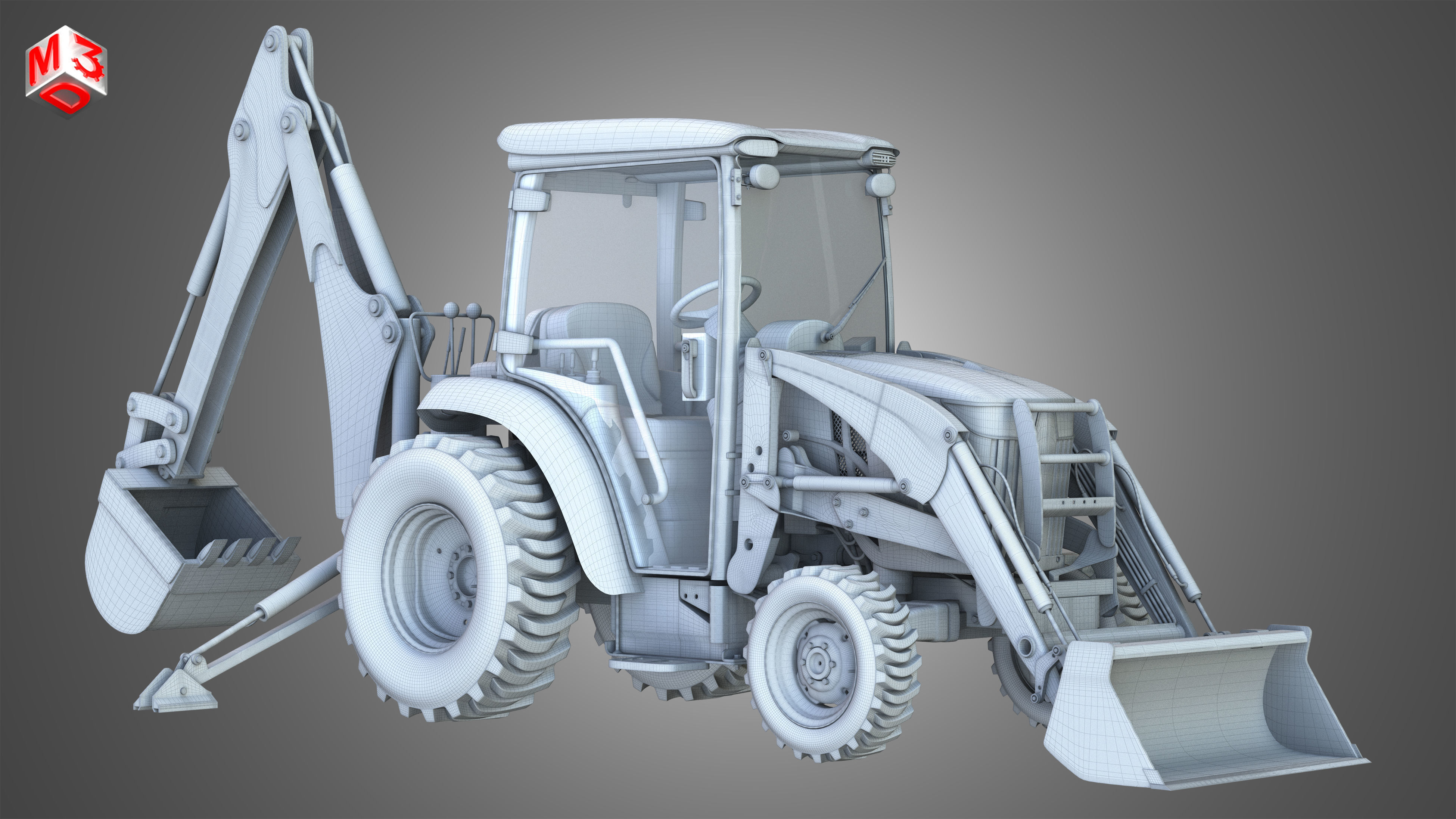 JD - 3033R  Tractor 3D model_13