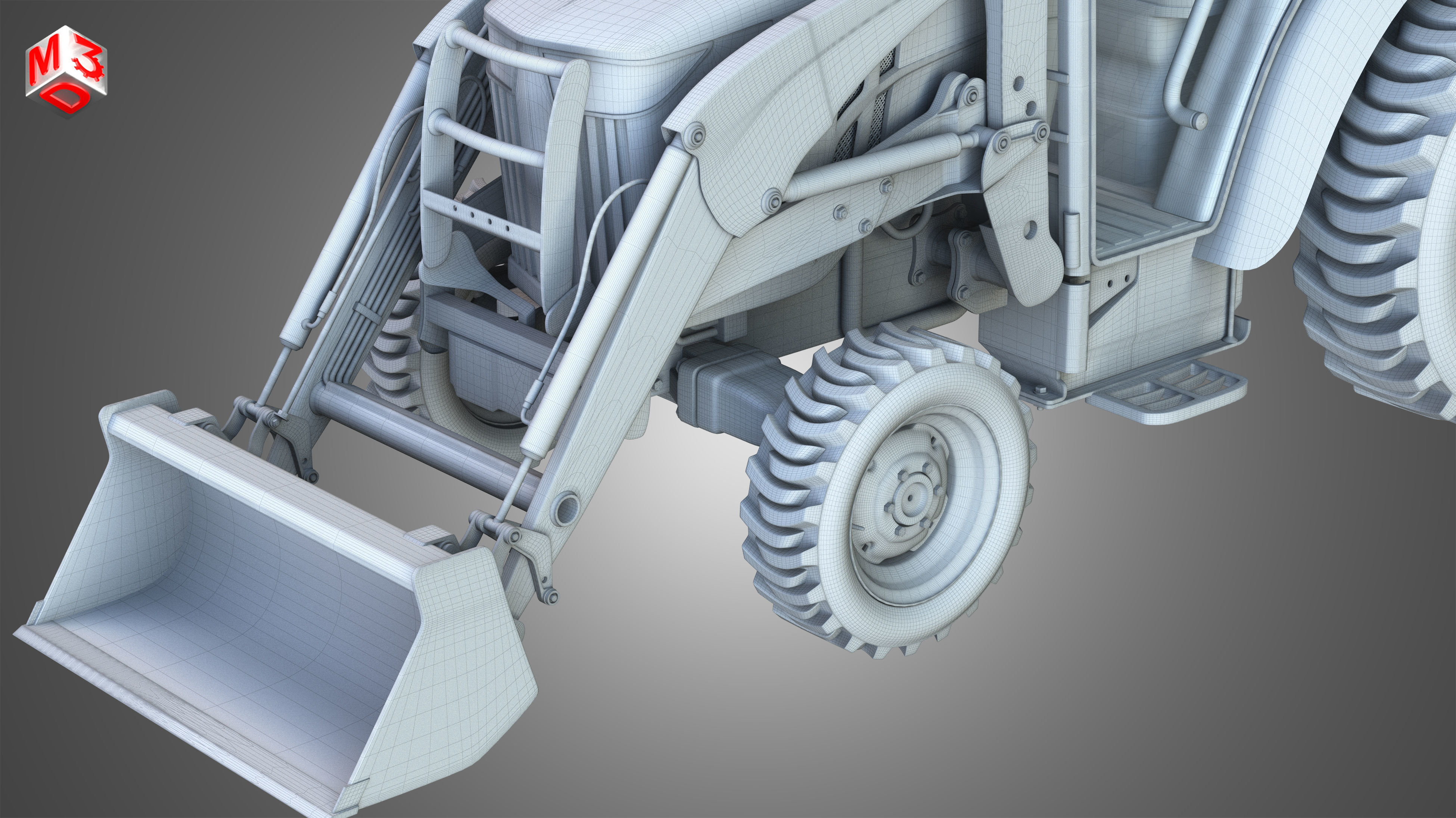 JD - 3033R  Tractor 3D model_16