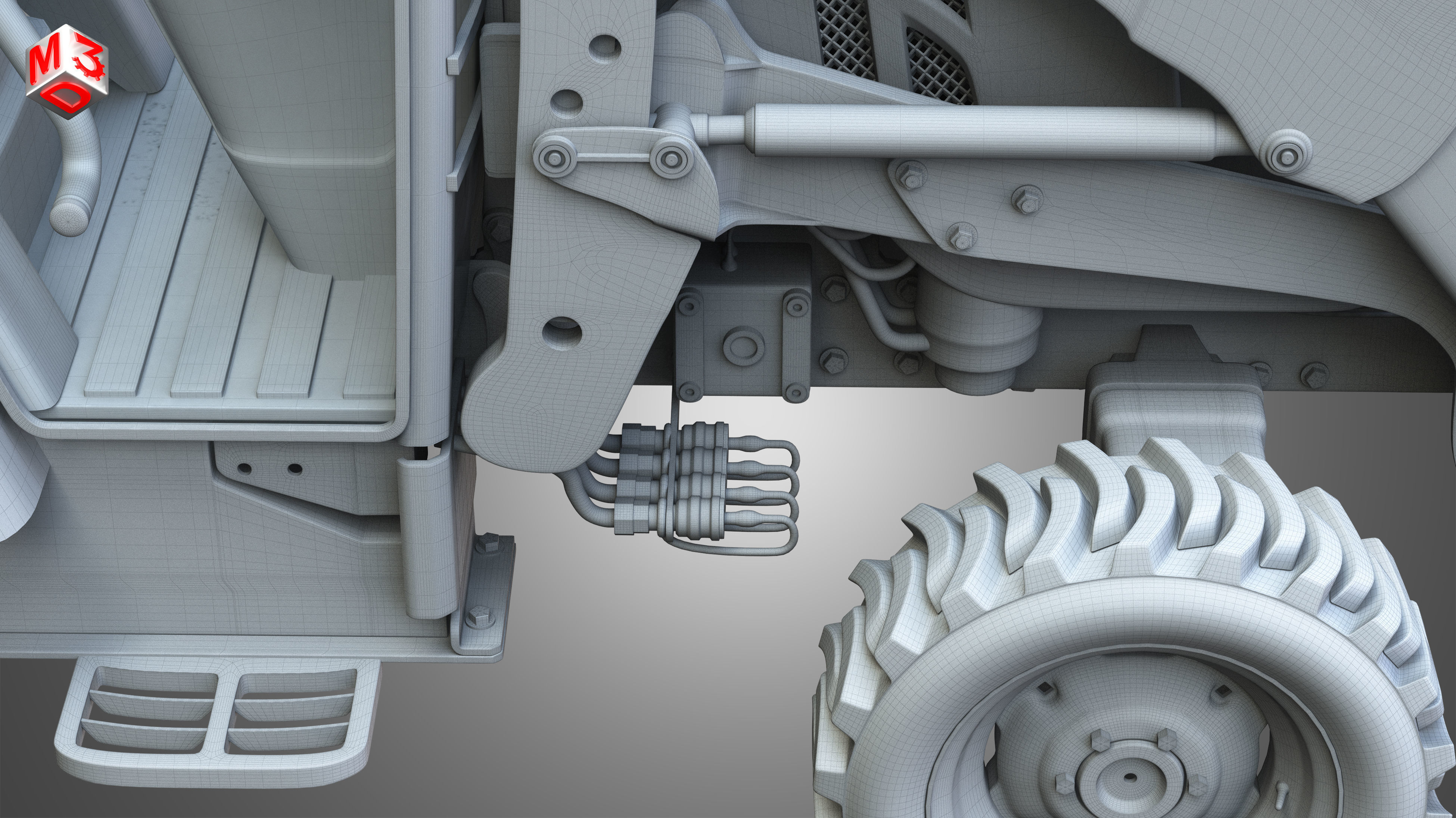 JD - 3033R  Tractor 3D model_22