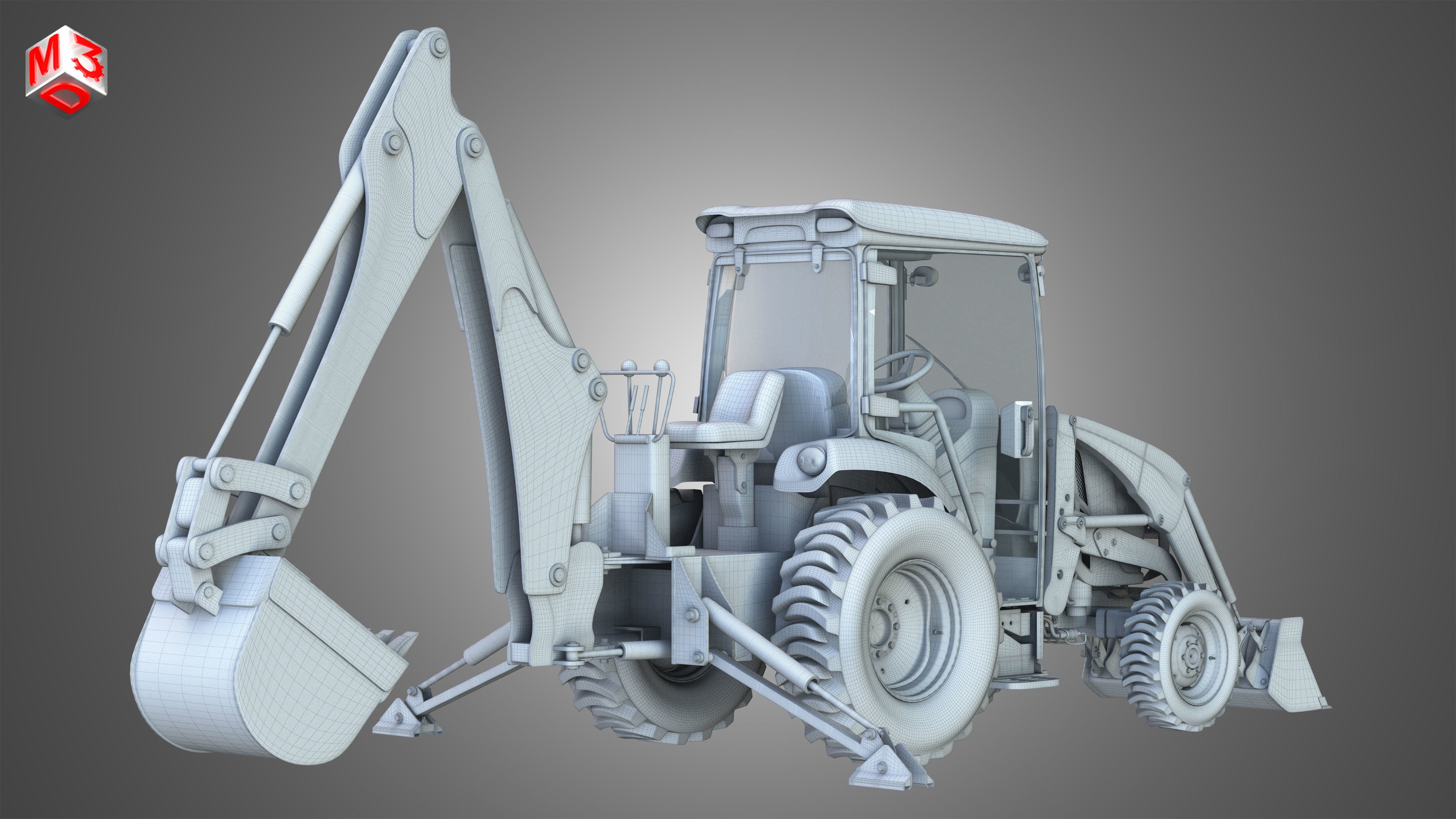 JD - 3033R  Tractor 3D model_14