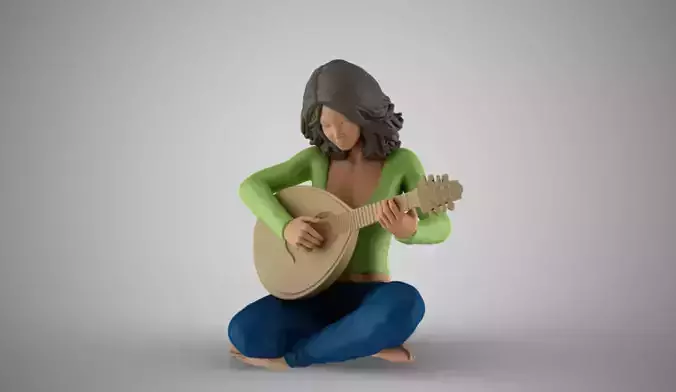 Oud Playing Woman