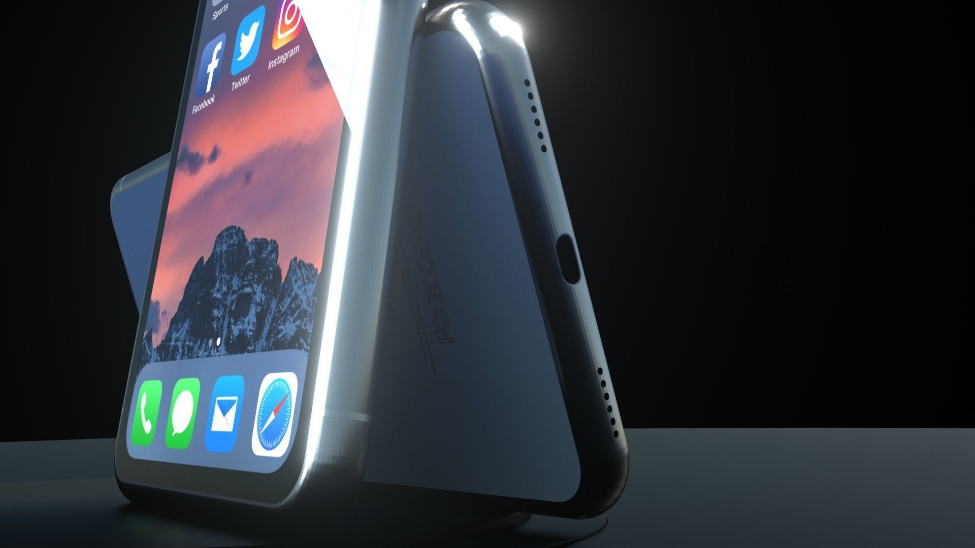 Iphone X 3D model_4