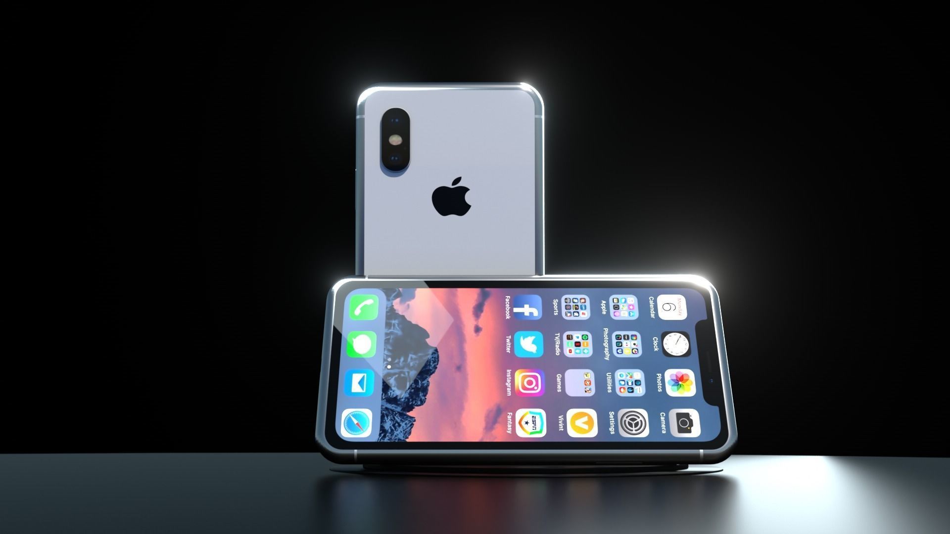 Iphone X 3D model_6