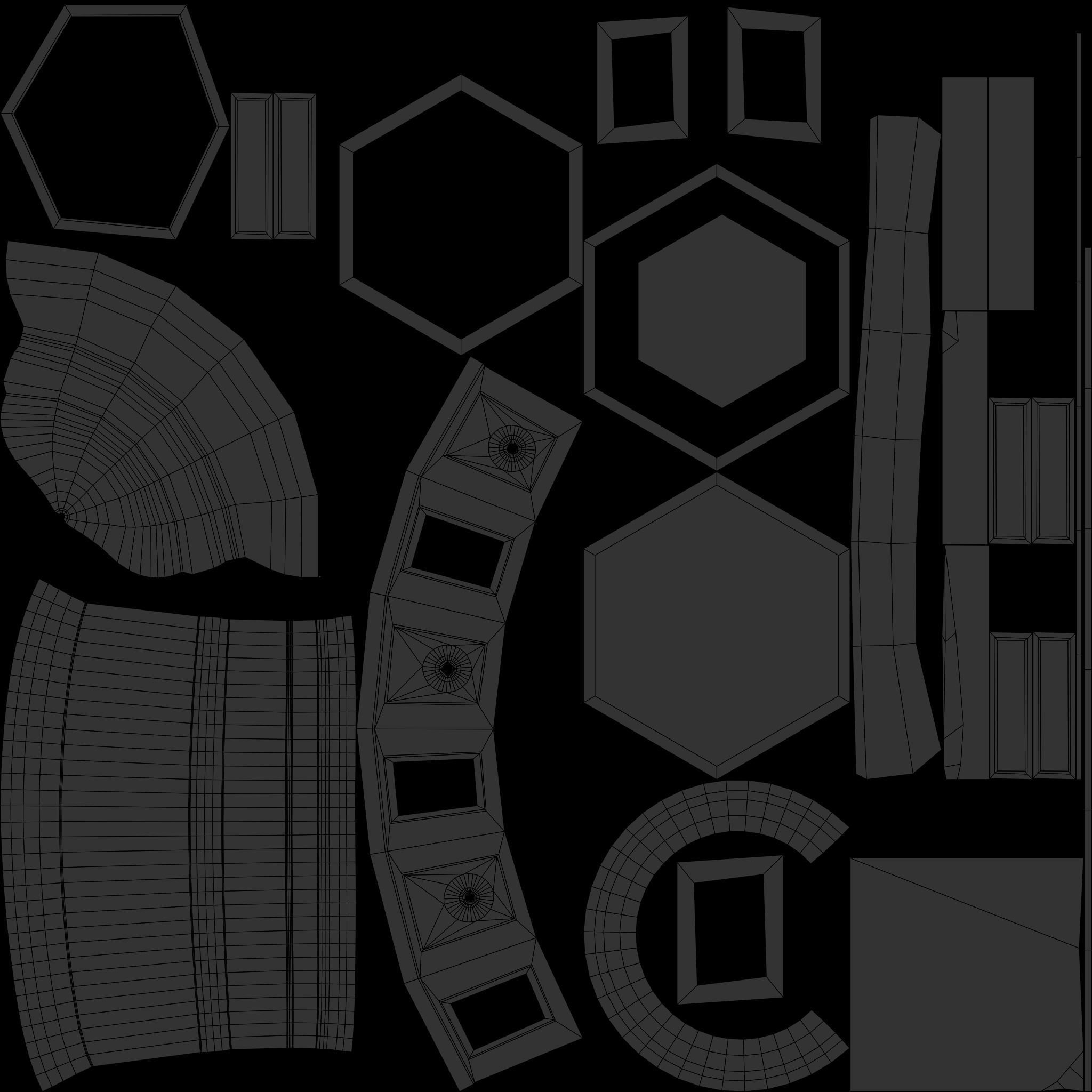 Antigue Stone lamp asian style Low-poly 3D model_5