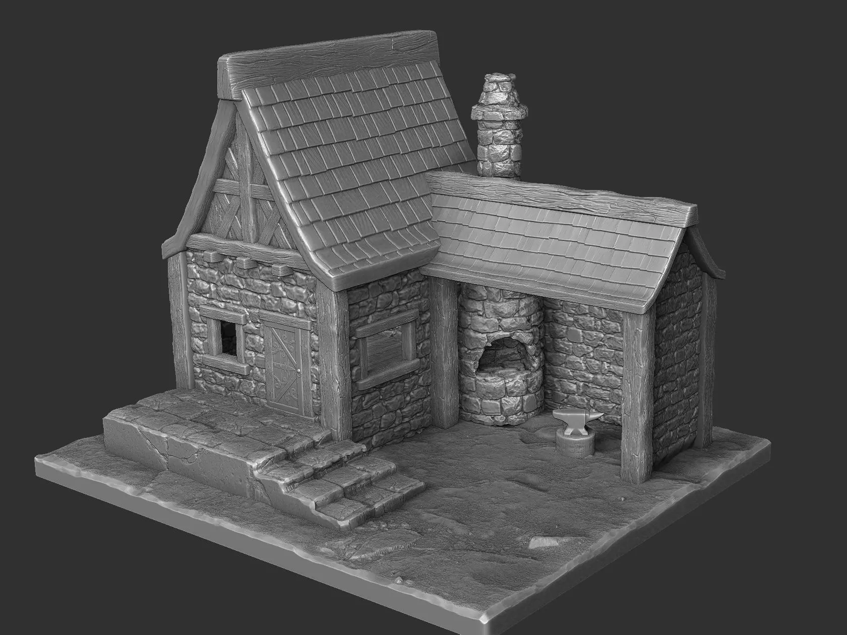 The medieval smithy 3D print model