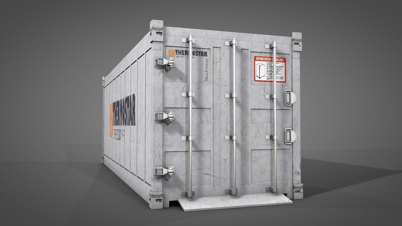 Refrigerated Shipping Container 3D model_2