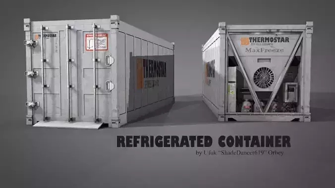 Refrigerated Shipping Container 3D model