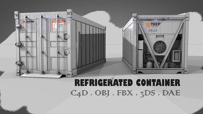 Refrigerated Shipping Container 3D model 2