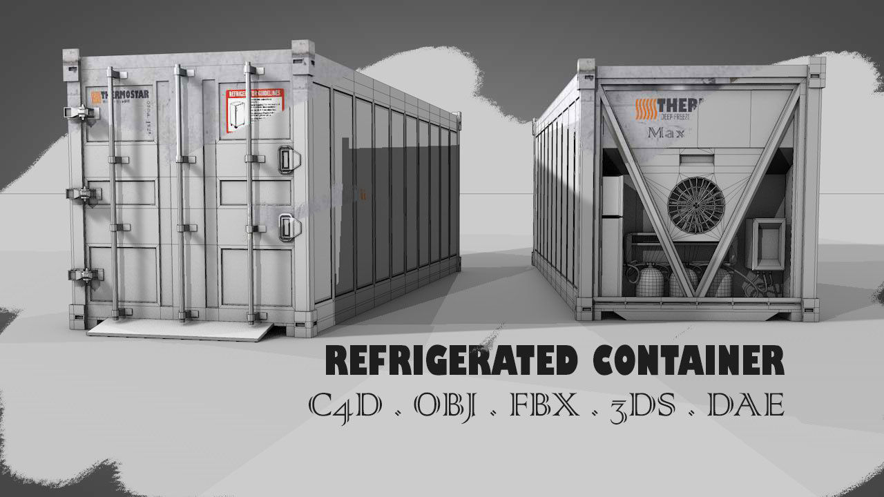 Refrigerated Shipping Container 3D model_1