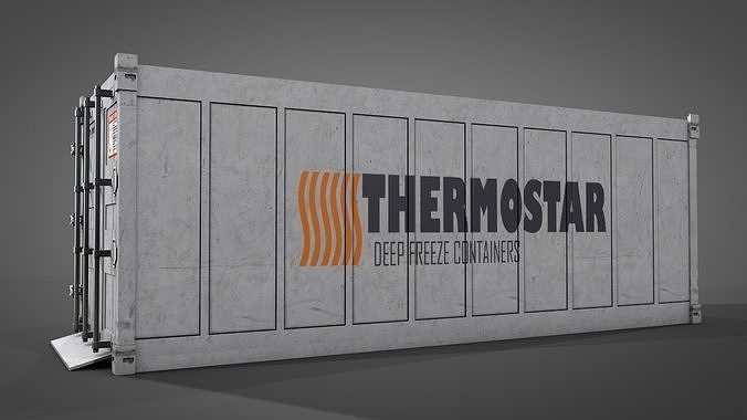 Refrigerated Shipping Container 3D model 4