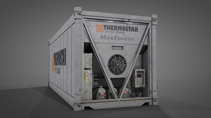 Refrigerated Shipping Container 3D model 7