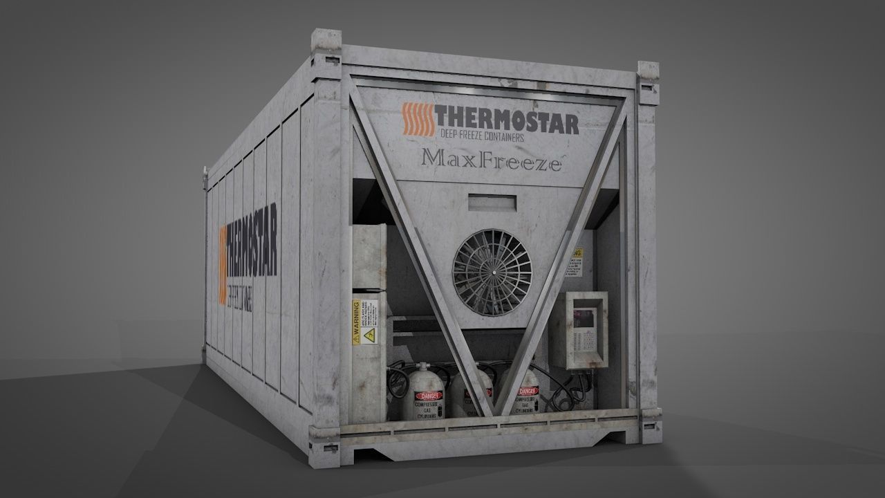 Refrigerated Shipping Container 3D model_6