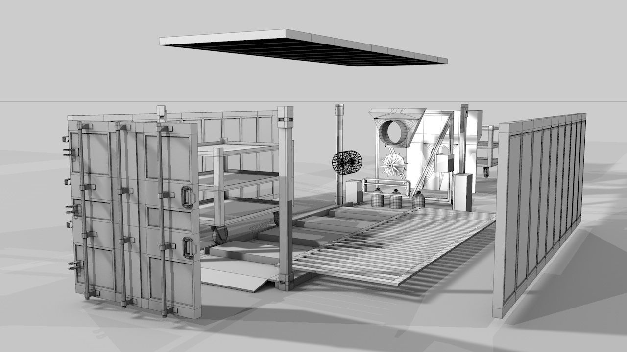 Refrigerated Shipping Container 3D model_25