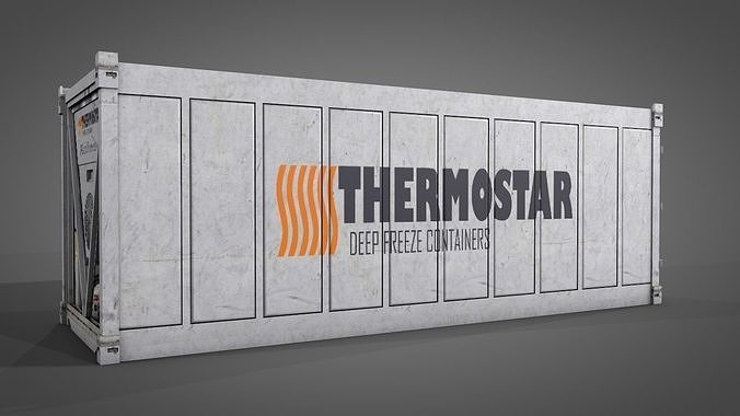 Refrigerated Shipping Container 3D model 6