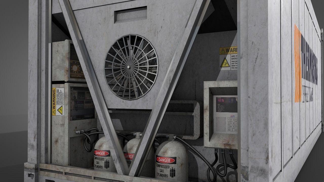 Refrigerated Shipping Container 3D model_7